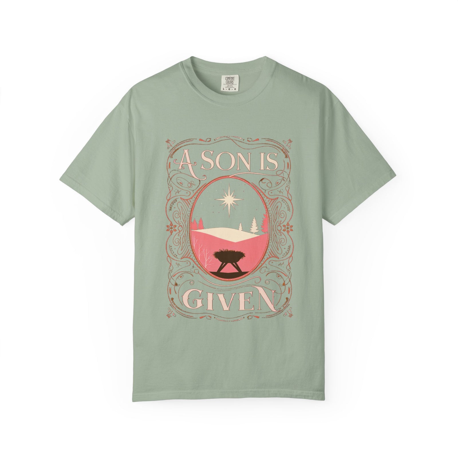 A Son is Given Jesus Christmas T-Shirt Christian Graphic Tee
