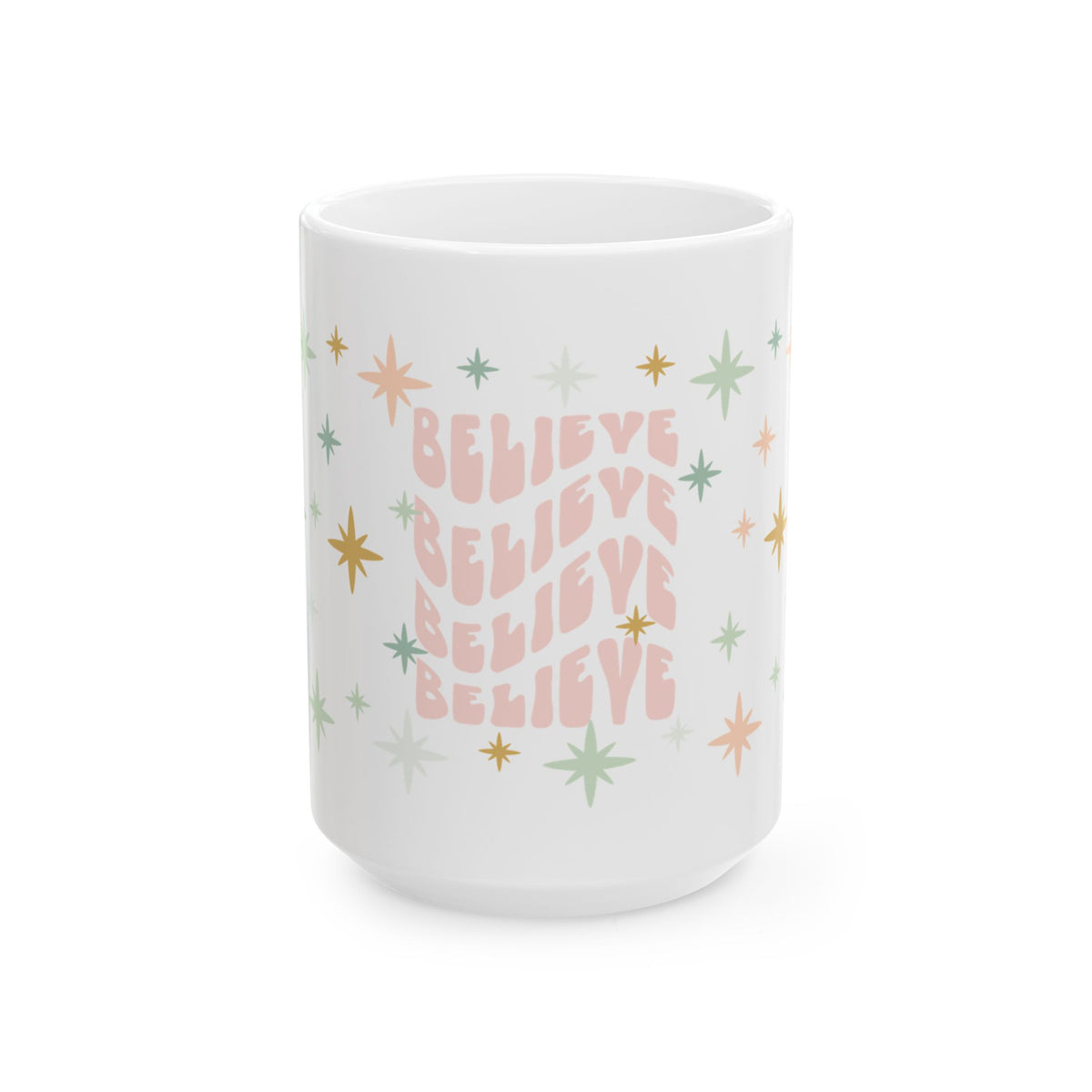 Believe Christmas Magic Coffee Ceramic Mug Coffee Cup (11oz & 15oz)