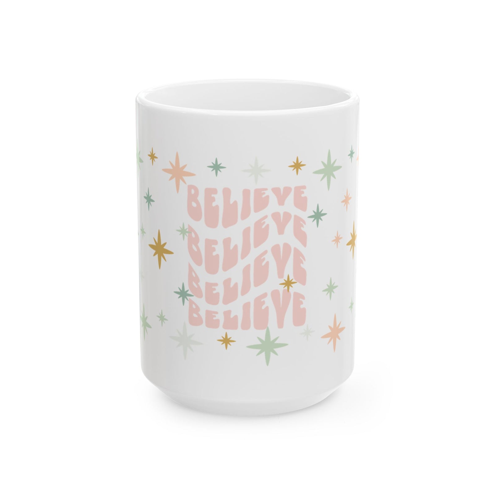 Believe Christmas Magic Coffee Ceramic Mug Coffee Cup (11oz & 15oz)
