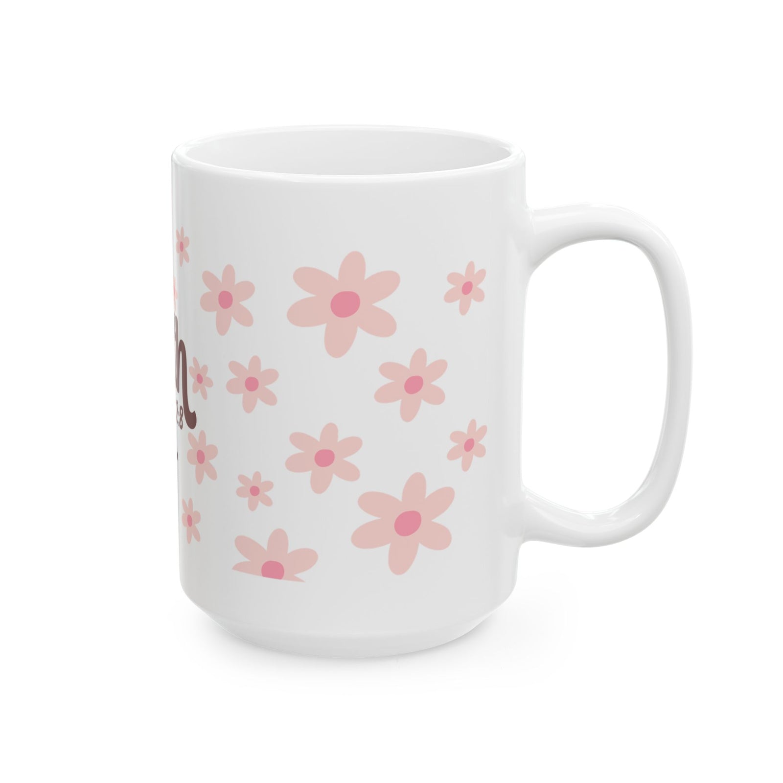 Faith Ephesians 2:8 Floral Ceramic Mug — Inspirational Christian Coffee Cup (11oz, 15oz)