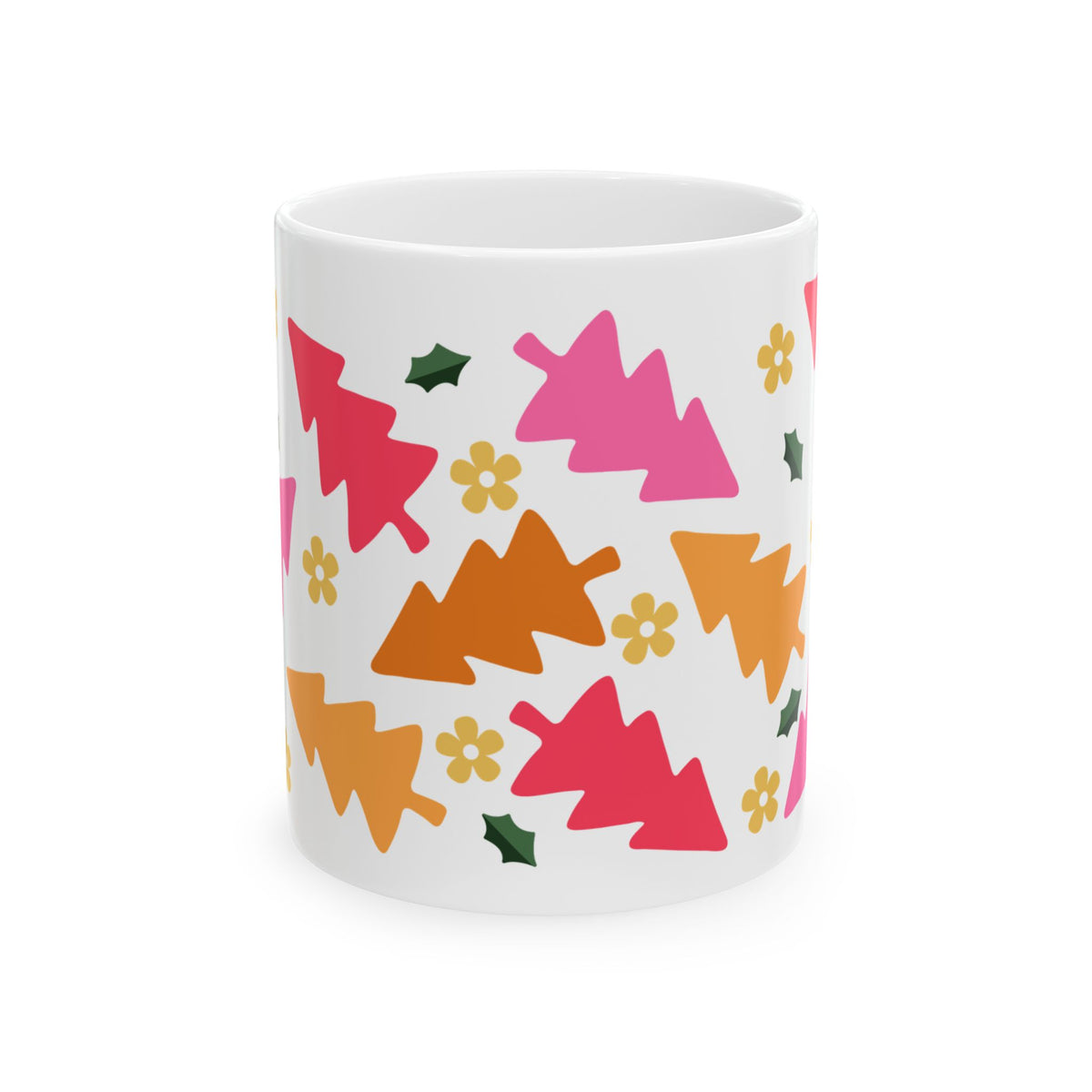 Groovy Christmas Holiday Ceramic Mug Coffee Cup (11oz & 15oz)