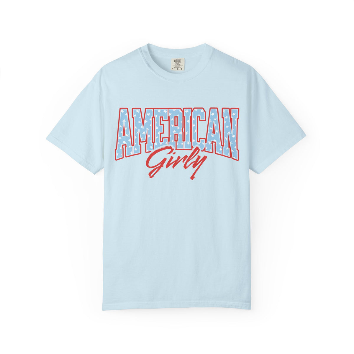 American Girly Varsity Letters T‑Shirt 4th of July Patriotic Tee