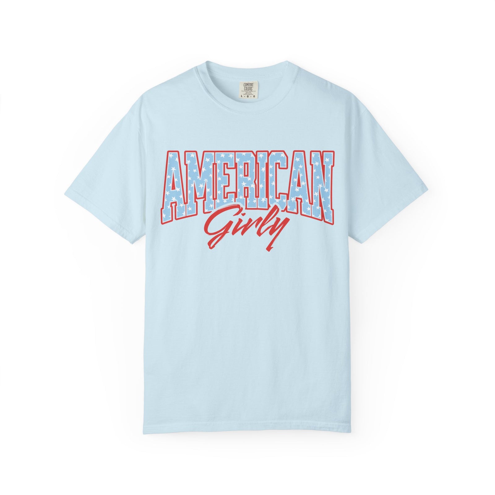 American Girly Varsity Letters T‑Shirt 4th of July Patriotic Tee