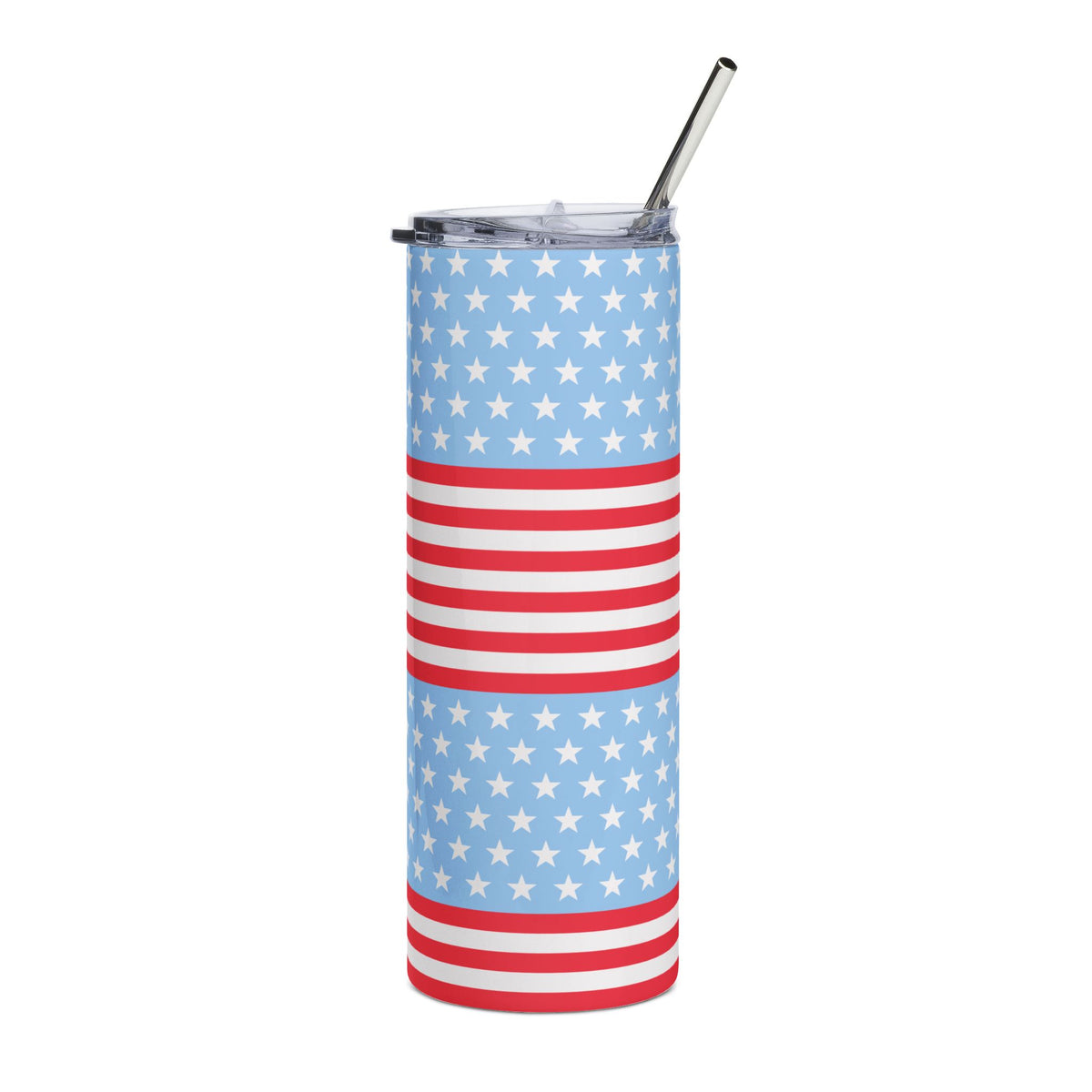 Patriotic Stars & Stripes 20oz Stainless Steel Tumbler Insulated Travel Cup