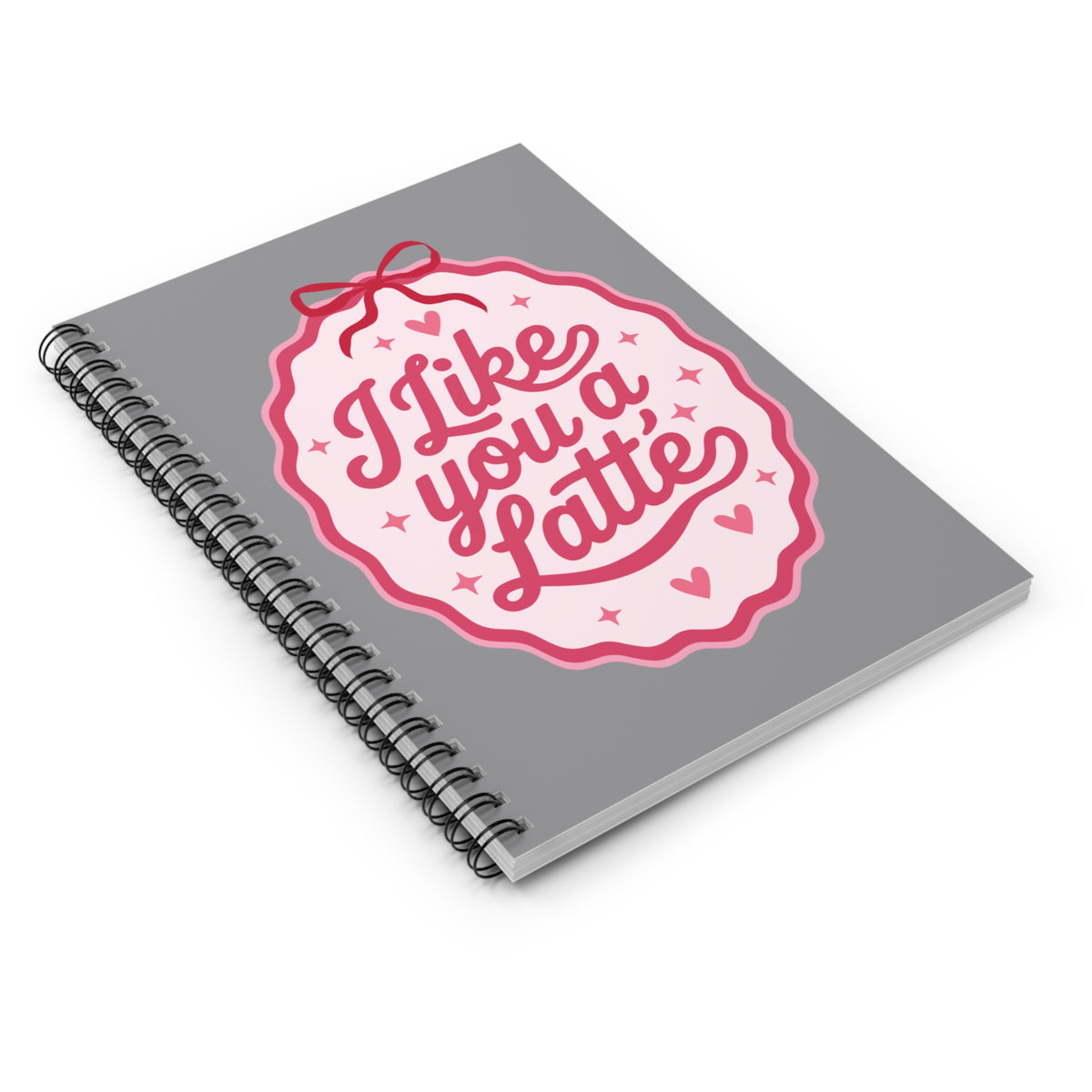 I Like You a Latte Ruled Spiral Notebook Cute Coffee Lover Journal