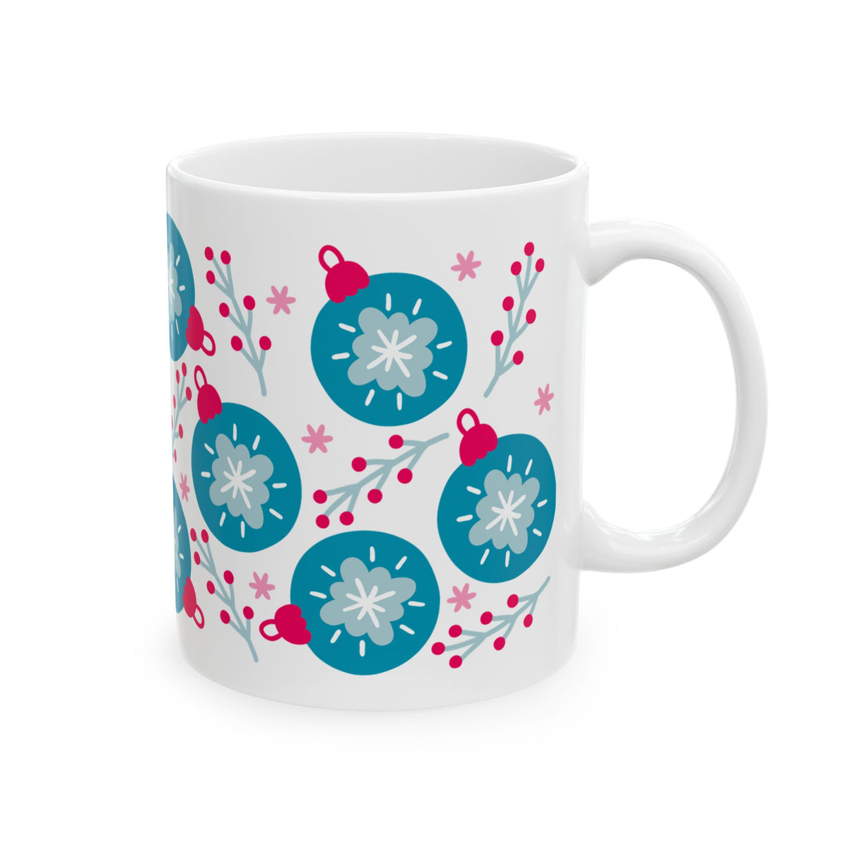 Opulent Ornaments Christmas Ceramic Mug Coffee Cup (11oz & 15oz)