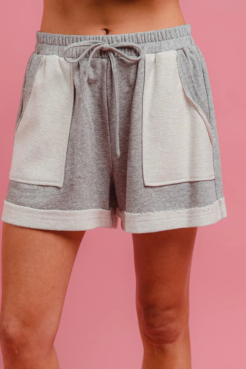 BiBi French Terry Knit Shorts with Side Pocket - Sydney So Sweet