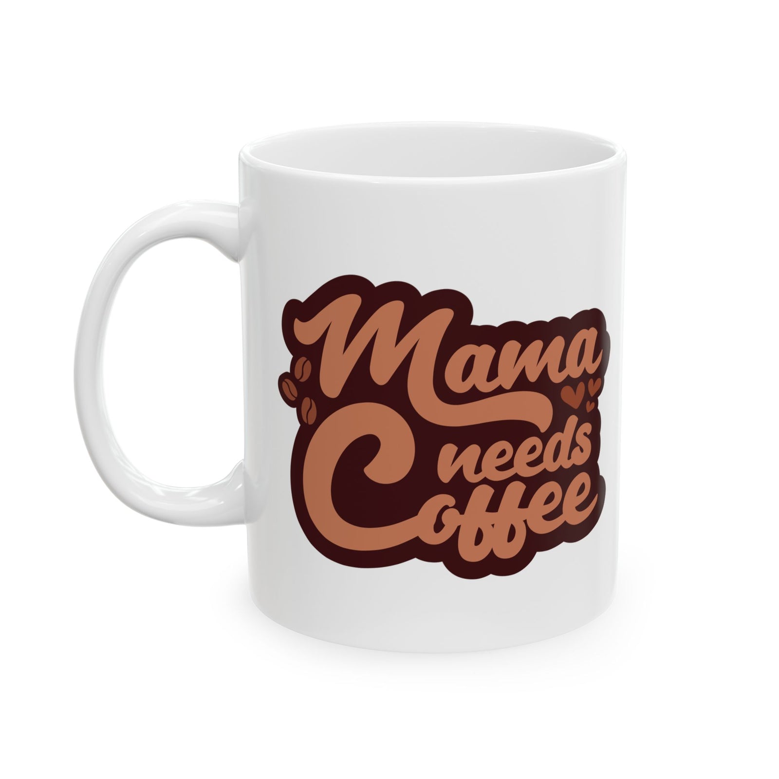 Mama Needs Coffee Cute Ceramic Mug Coffee Cup (11oz & 15oz)