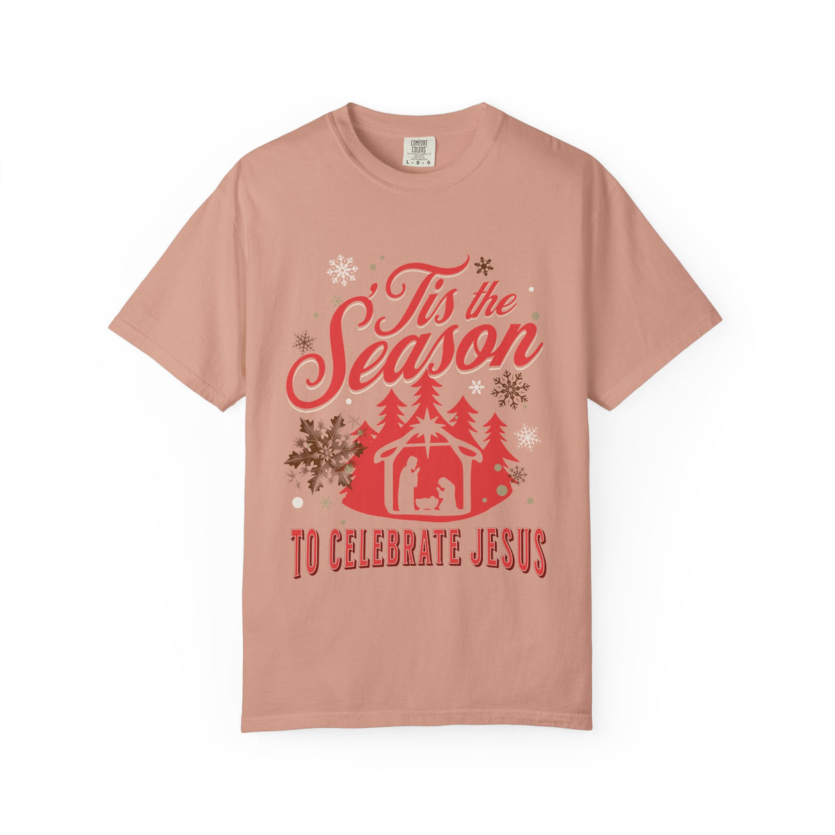 Tis the Season to Celebrate Jesus Christmas T-Shirt Christian Graphic Tee