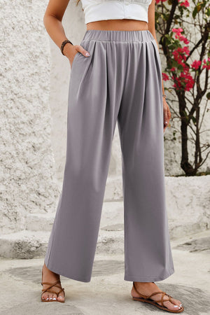 Elastic Waist Wide Leg Pants - Sydney So Sweet