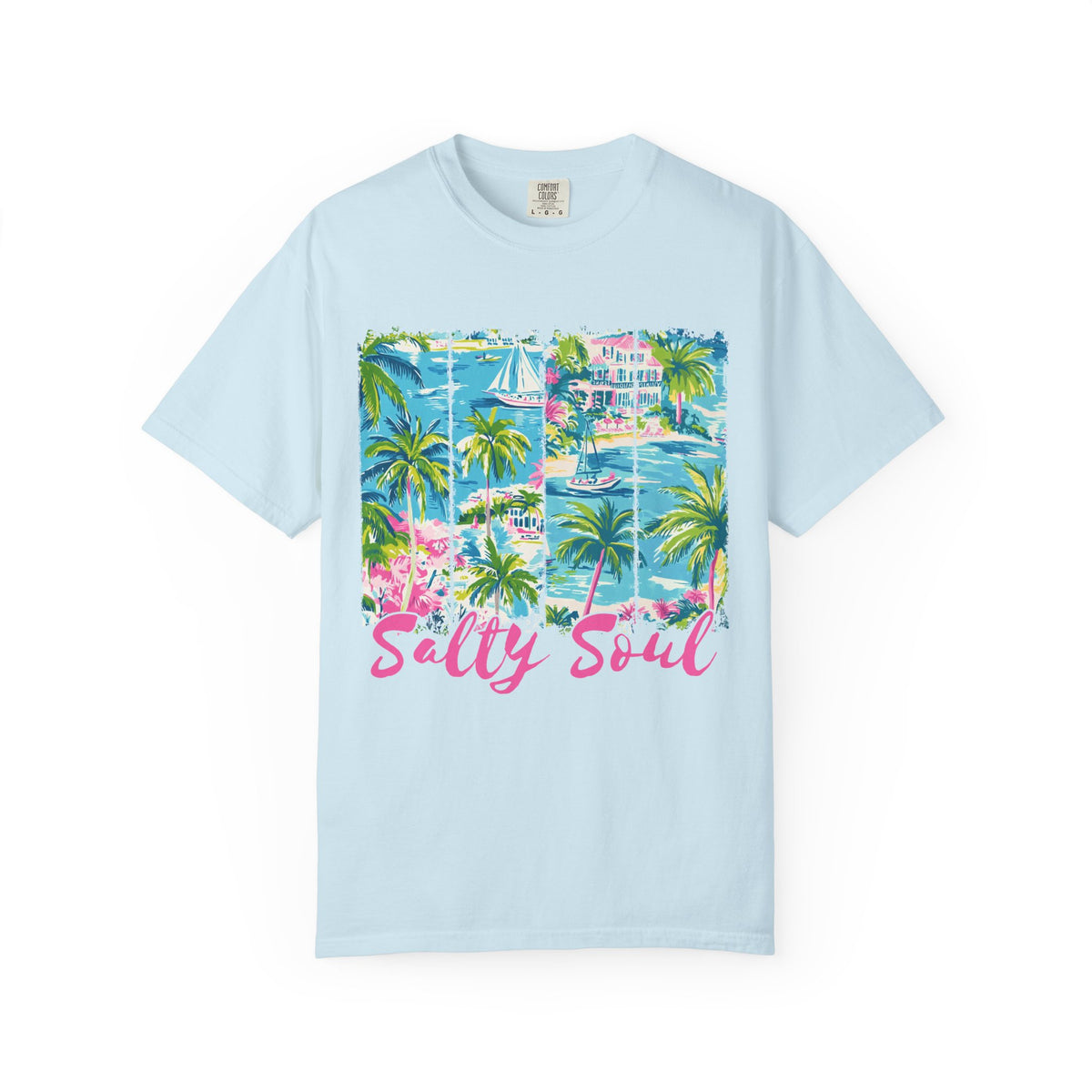 Salty Soul Beach Vacation Graphic T-Shirt Summer Tee