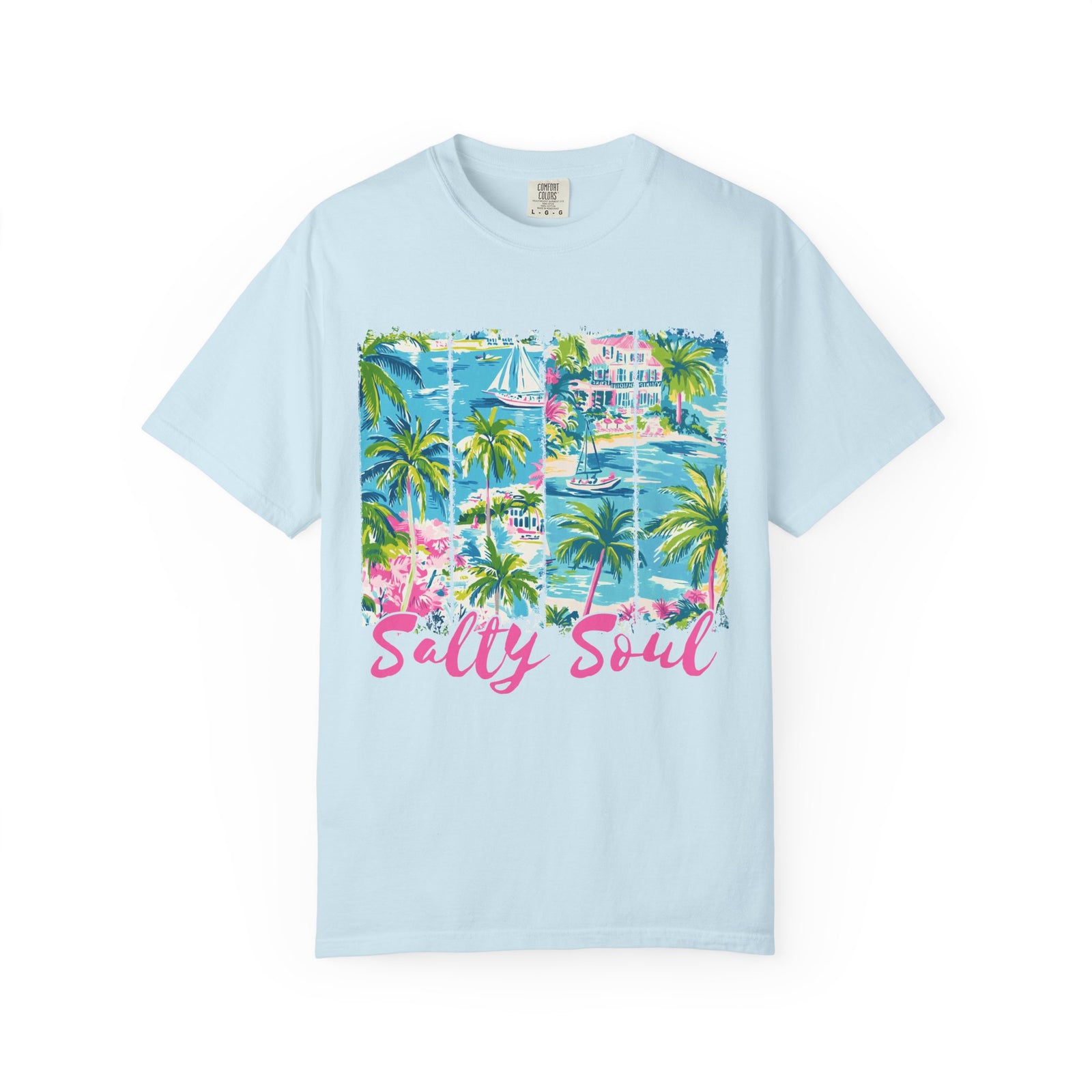 Salty Soul Beach Vacation Graphic T-Shirt Summer Tee