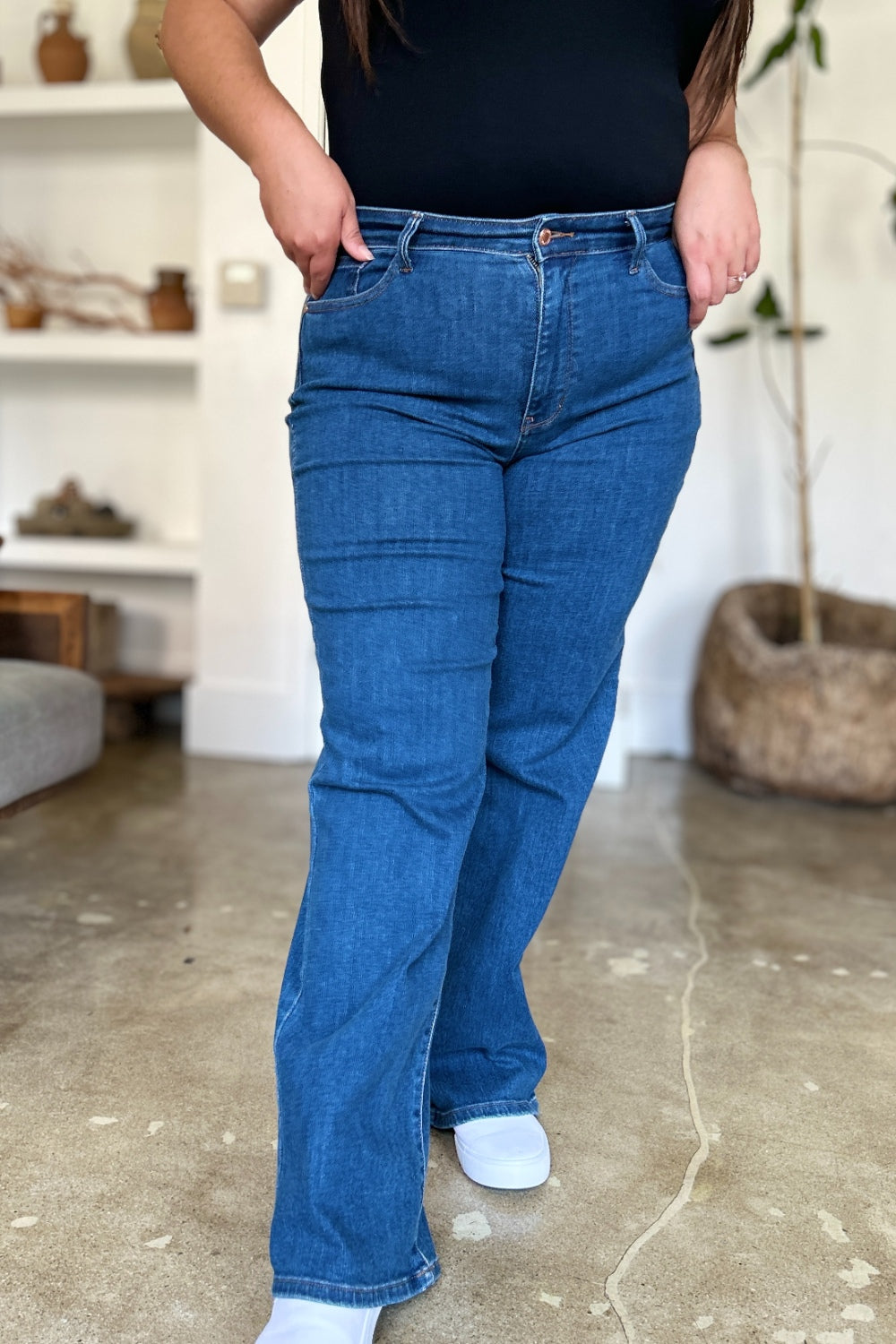 Judy Blue Full Size High Rise Straight Jeans - Sydney So Sweet