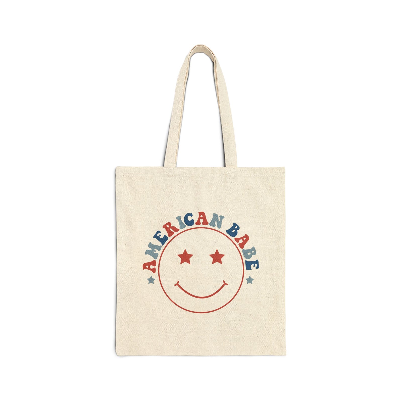 American Babe Patriotic Cotton Canvas Tote Bag