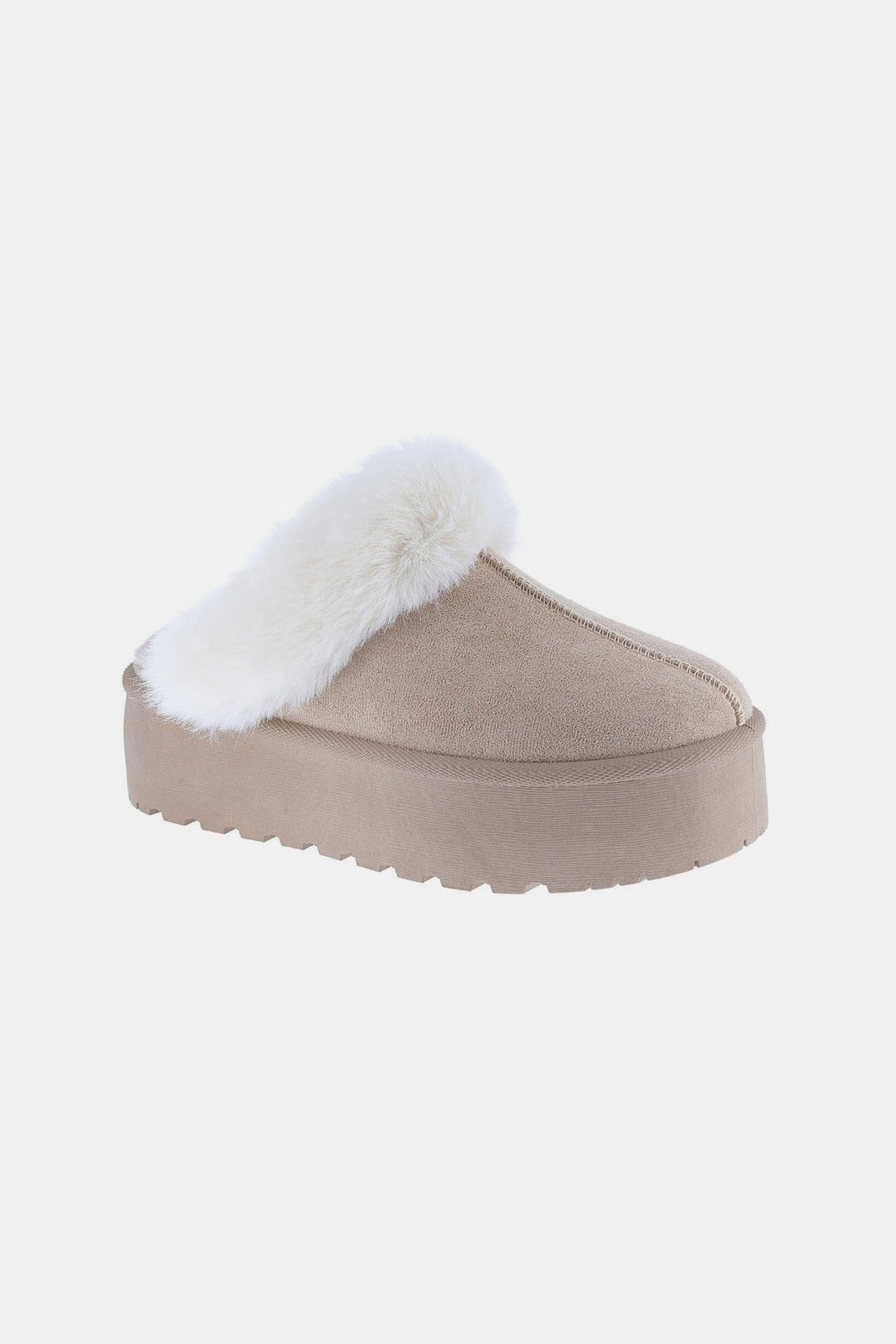 Weeboo Thick Bottom Fur Trim Snow Slippers - Sydney So Sweet