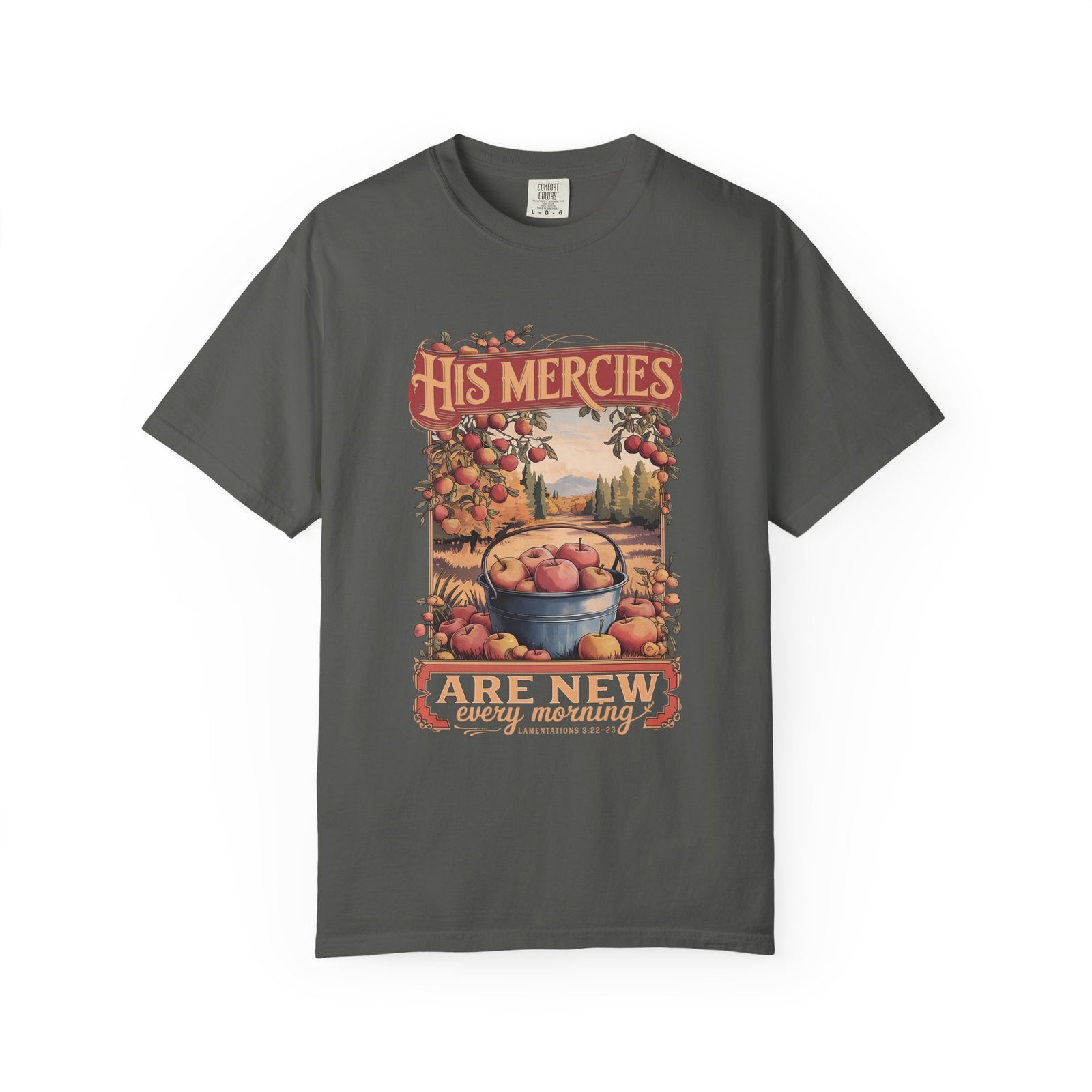 His Mercies Are New Every Morning Tee Vintage Fall Apples Christian T-Shirt
