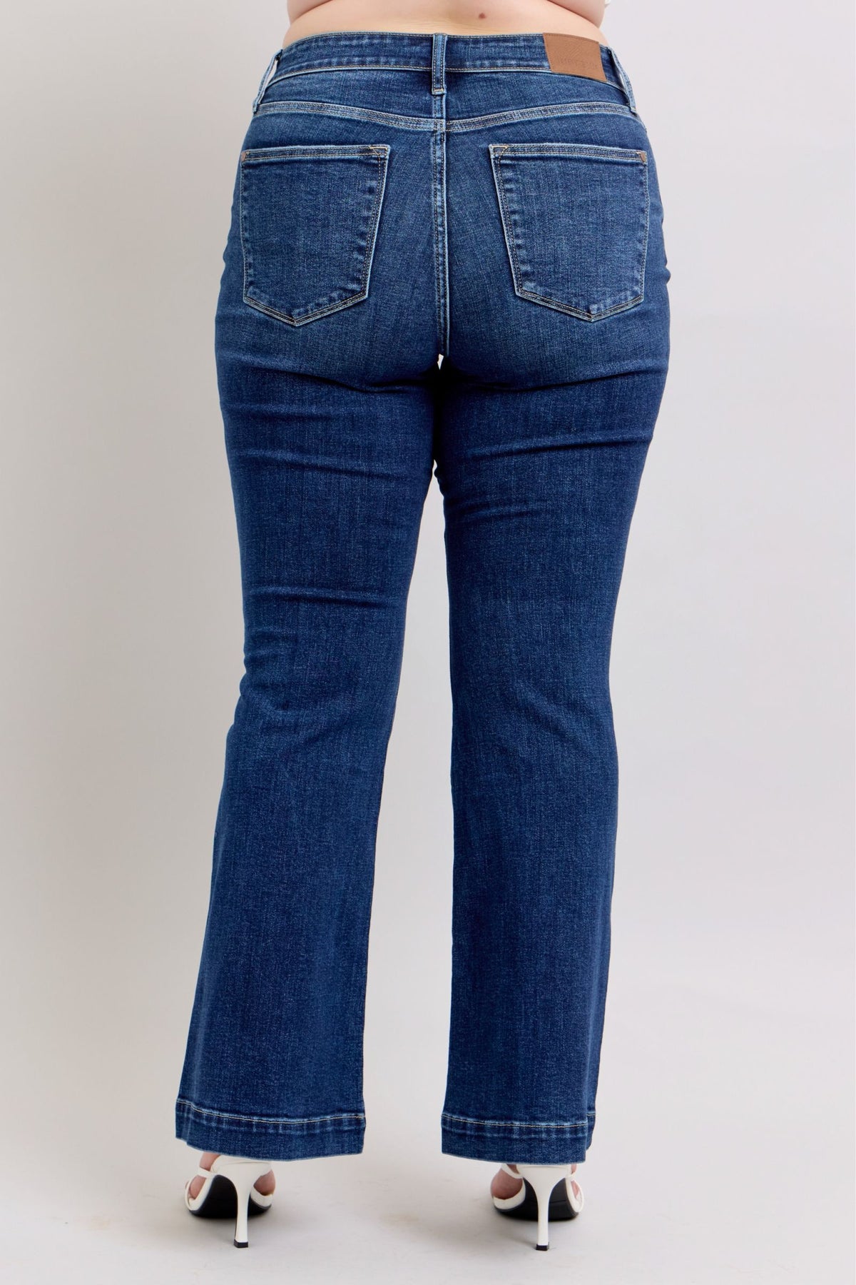 Judy Blue Full Size High Rise Flare Jeans with Pockets Plus Size - Sydney So Sweet