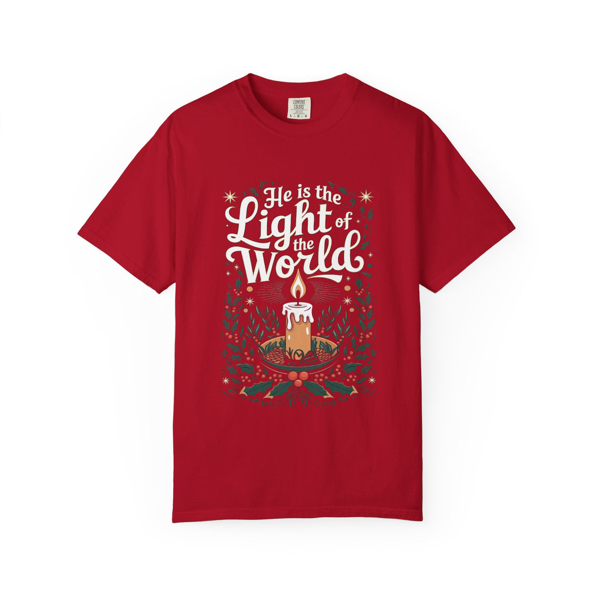 He is the Light of the World Christmas T-Shirt Christian Graphic Tee