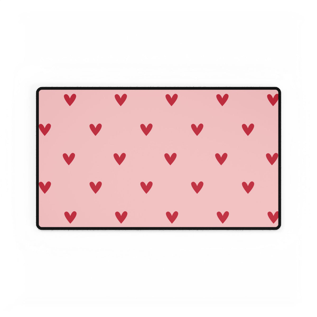 Pink Heart Pattern Desk Mat