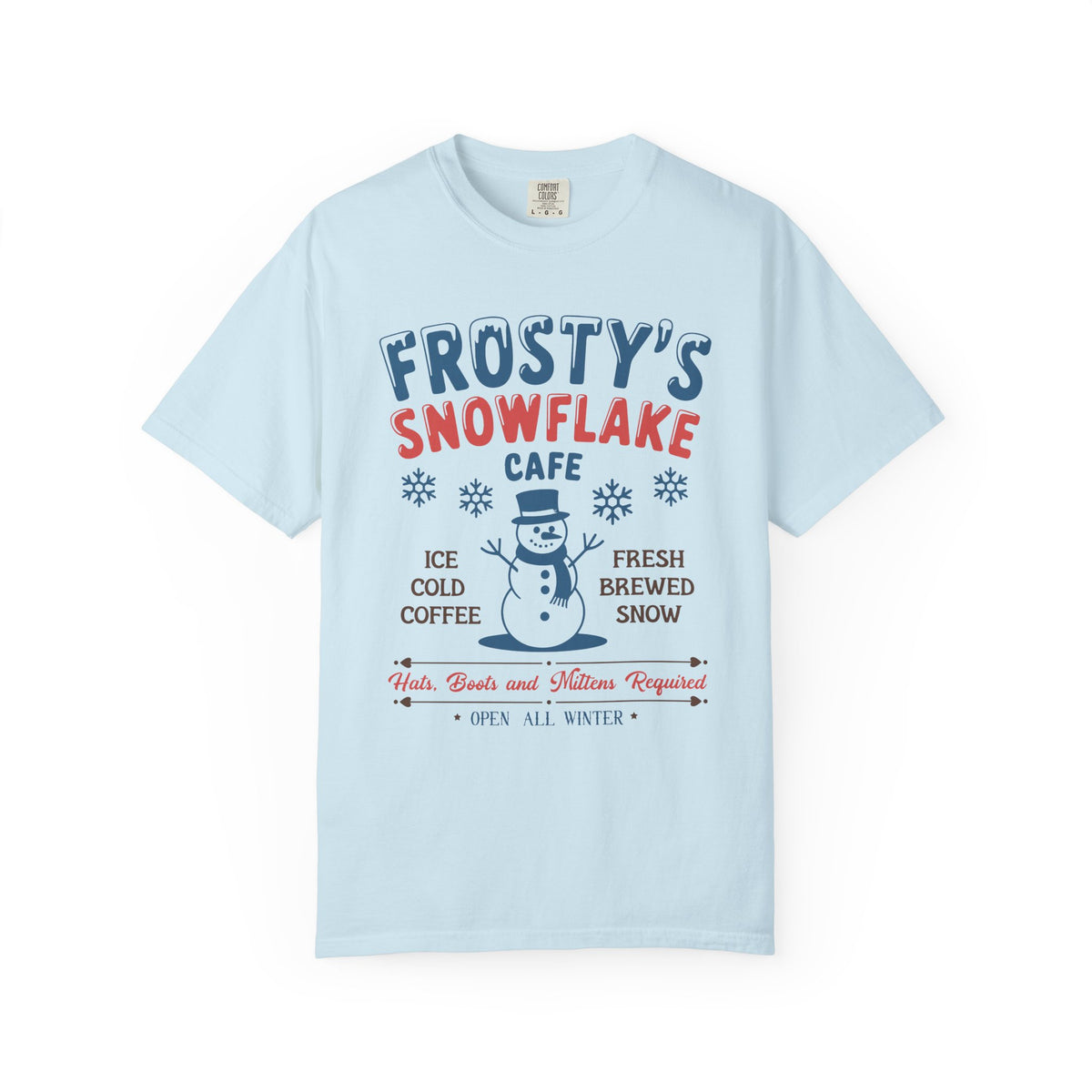 Frosty’s Snowflake Cafe Holiday Tee Vintage Charm Unisex Christmas T-Shirt - Sydney So Sweet