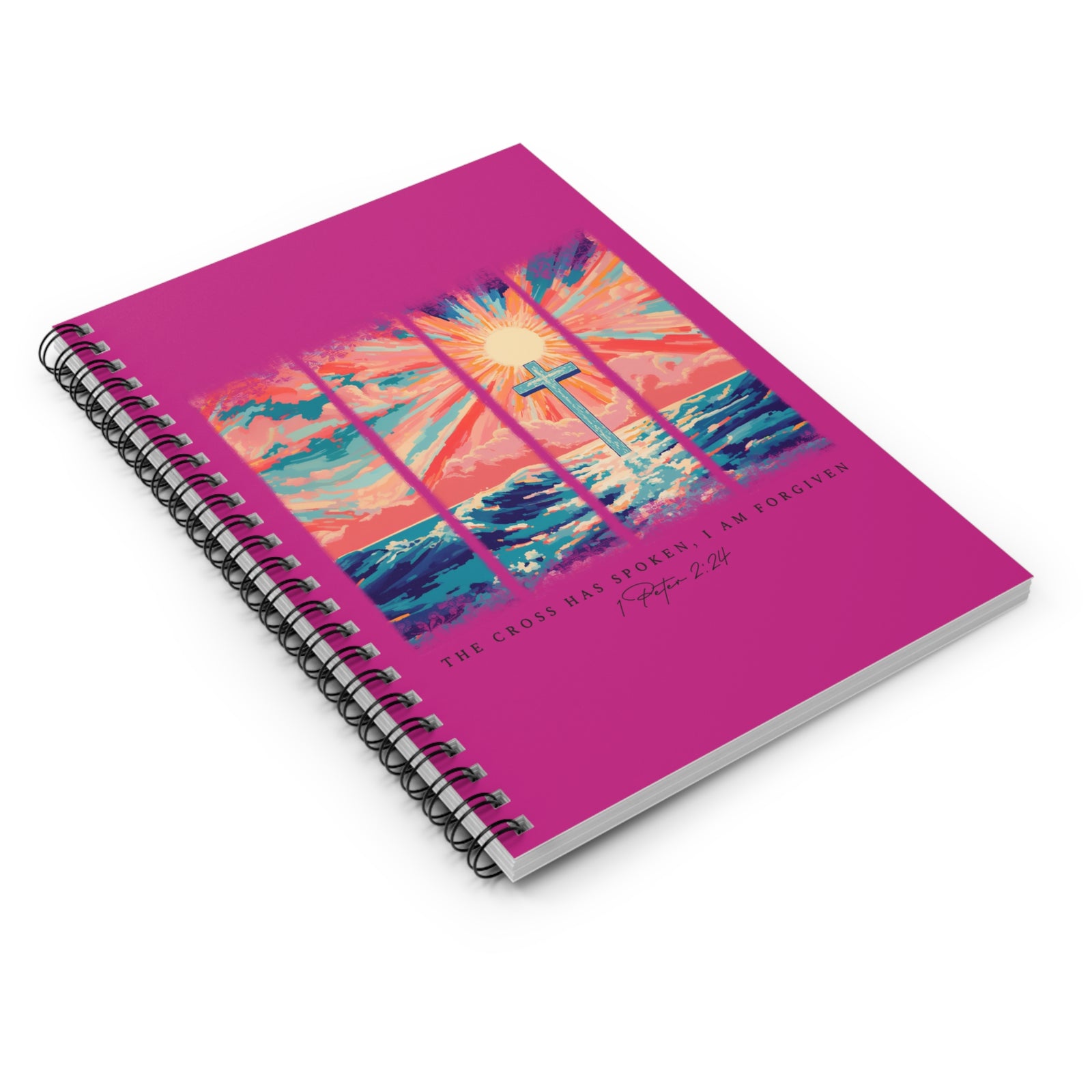 The Cross Has Spoken I Am Forgiven Christian Spiral Notebook Ruled Journal