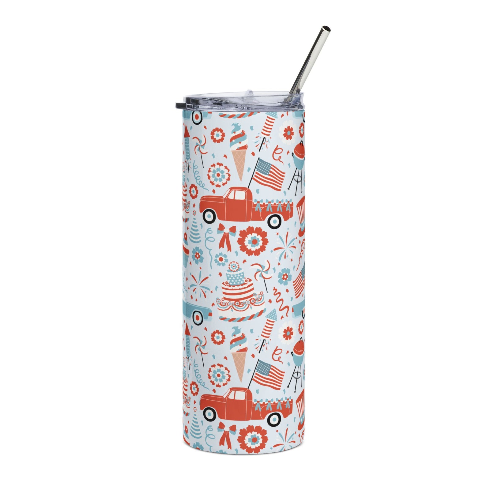 All American 20oz Patriotic Stainless Steel Tumbler Insulated Travel Cup
