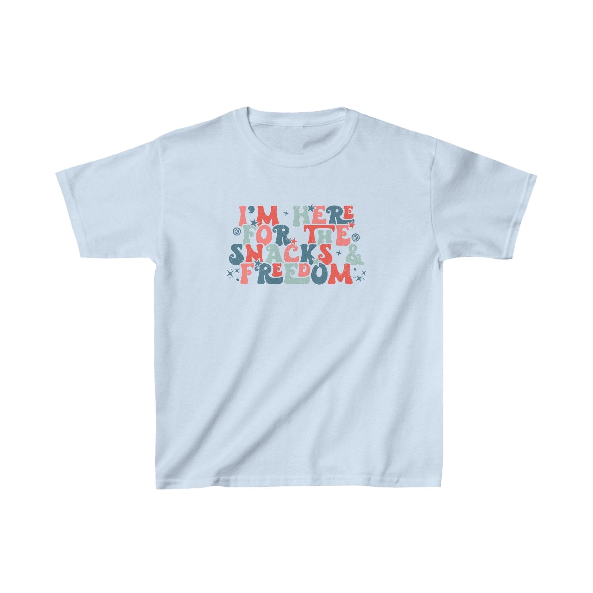 Just Here for the Snacks & Freedom Kids Graphic T-Shirt - 4 Colors - Sydney So Sweet