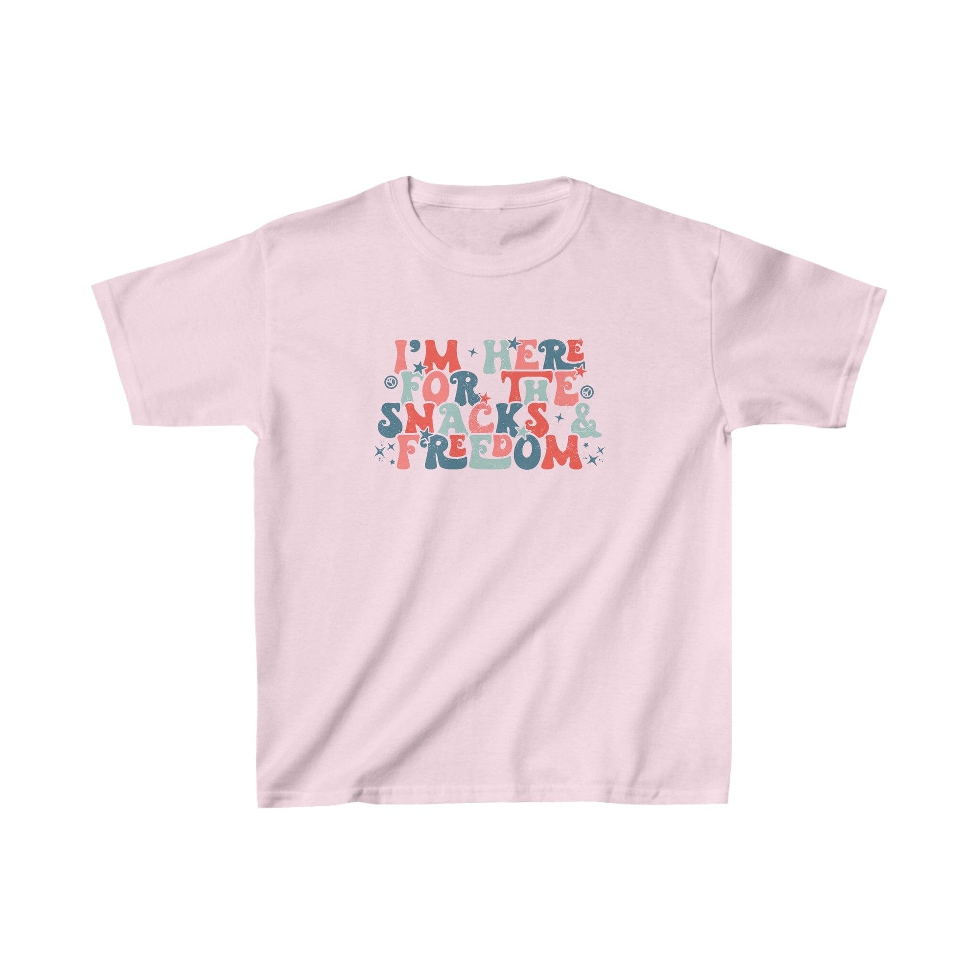 Just Here for the Snacks & Freedom Kids Graphic T-Shirt - 4 Colors - Sydney So Sweet