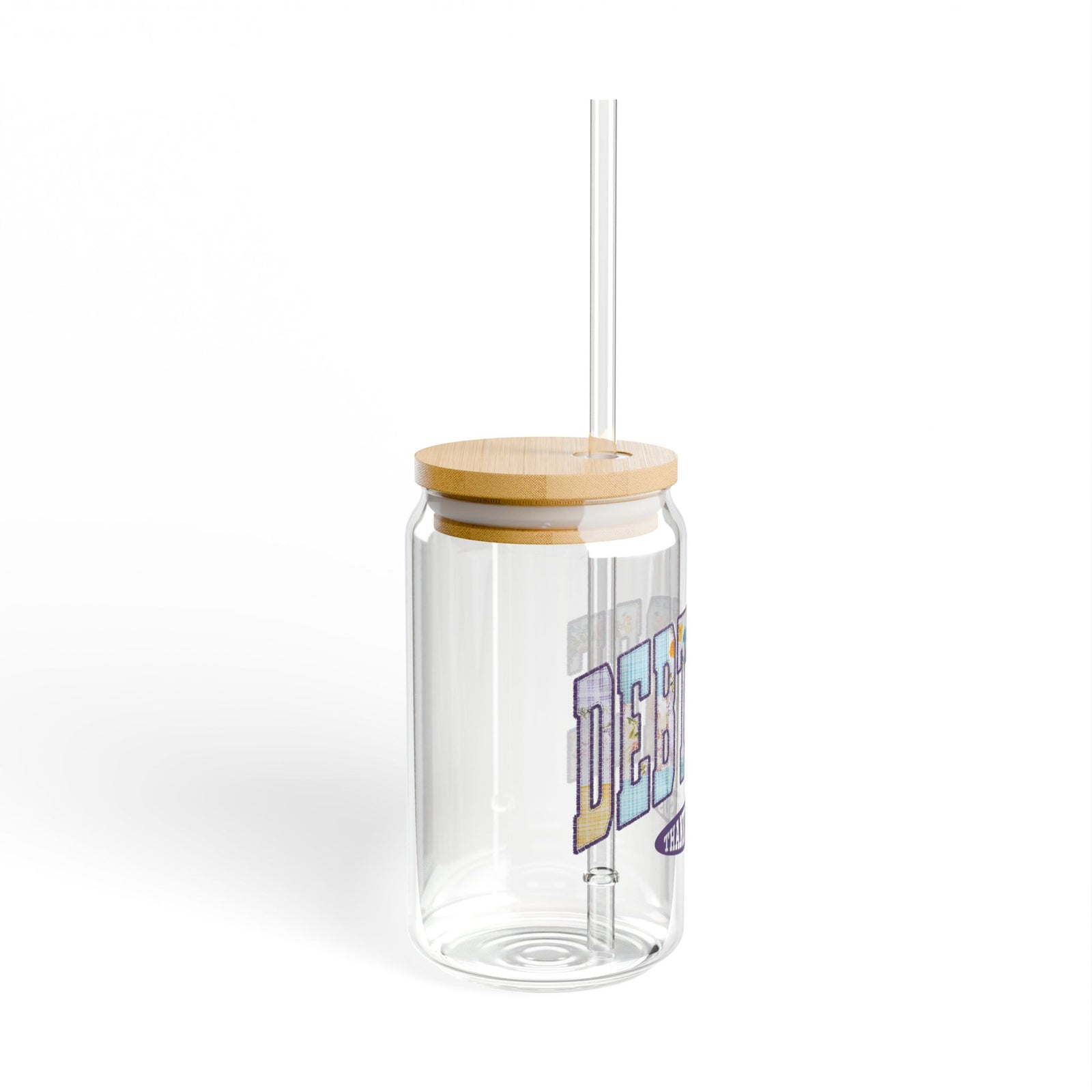 Debt Free Thank You Jesus Christian Sipper Glass 16oz Reusable Drink Jar with Lid & Straw