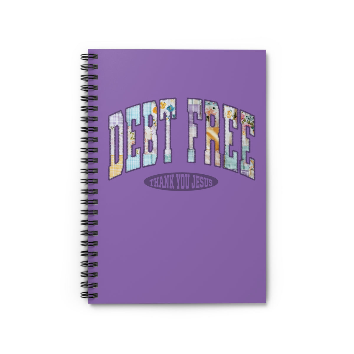 Debt Free Notebook Thank You Jesus Christian Ruled Spiral Journal