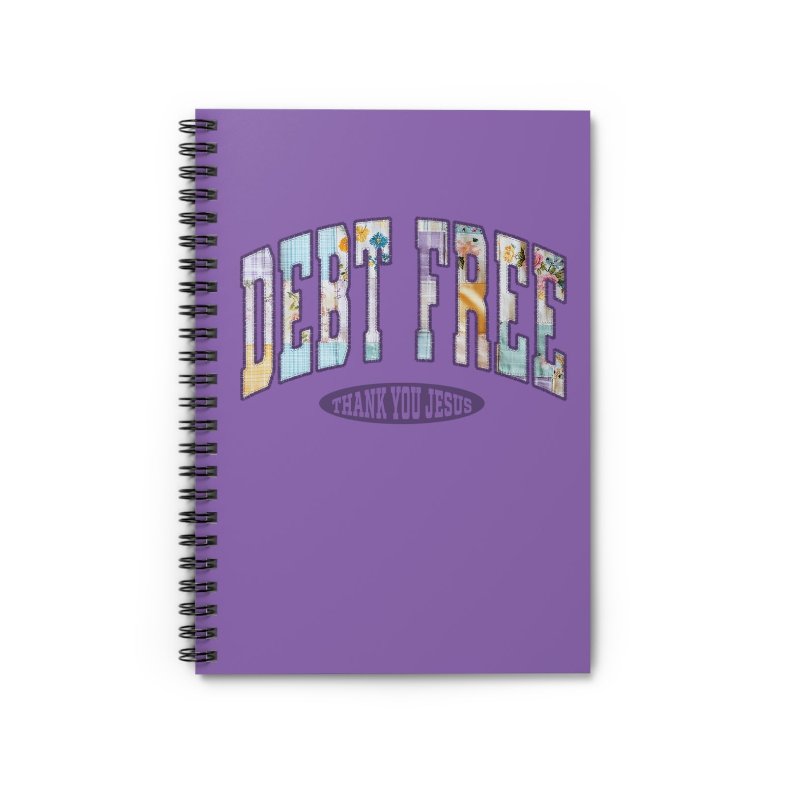 Debt Free Notebook Thank You Jesus Christian Ruled Spiral Journal