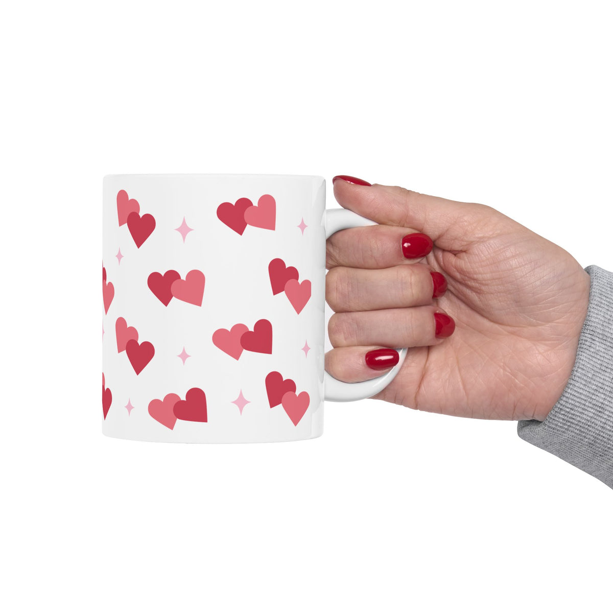 Lovey Dovey Heart Valentine Mug — Cute Valentine’s Day Coffee Cup (11oz & 15oz) - Sydney So Sweet