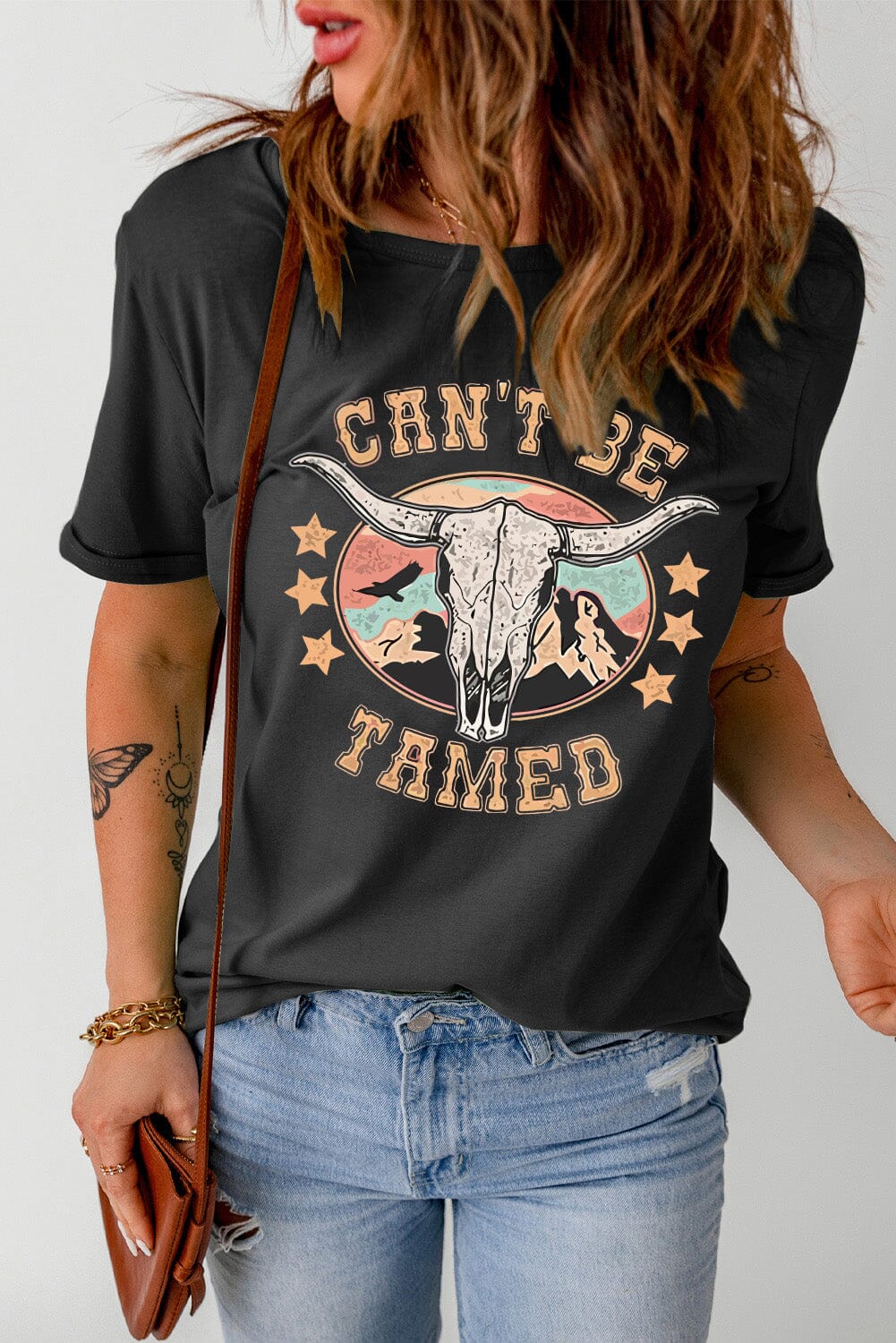 CAN'T BE TAMED Graphic Short Sleeve Tee - Sydney So Sweet