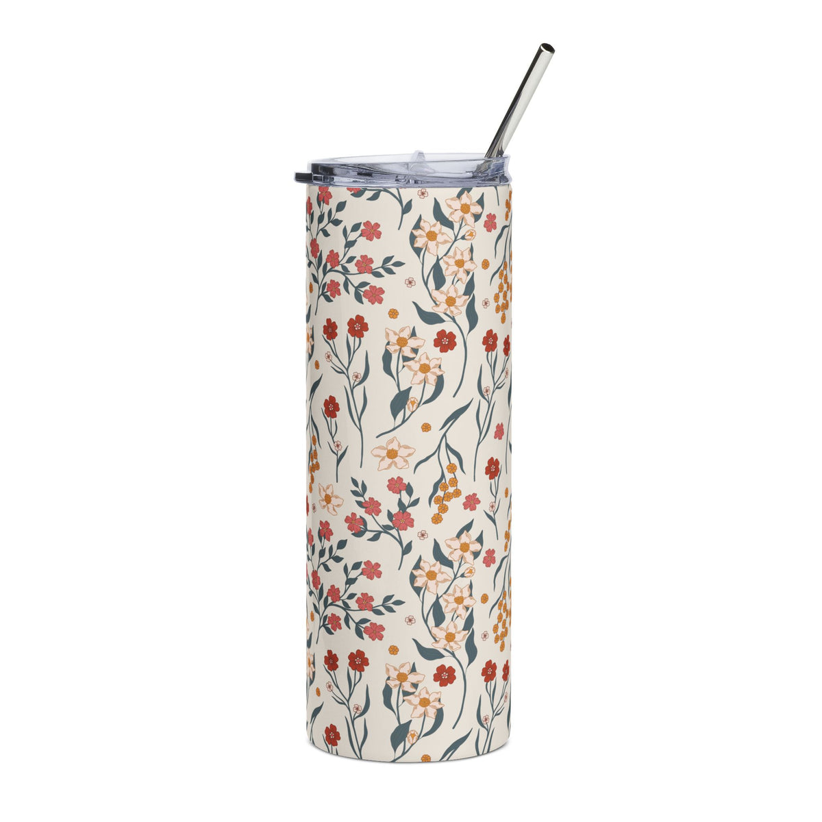 Vintage Wildflower Vine 20oz Stainless Steel Tumbler Insulated  Travel Cup