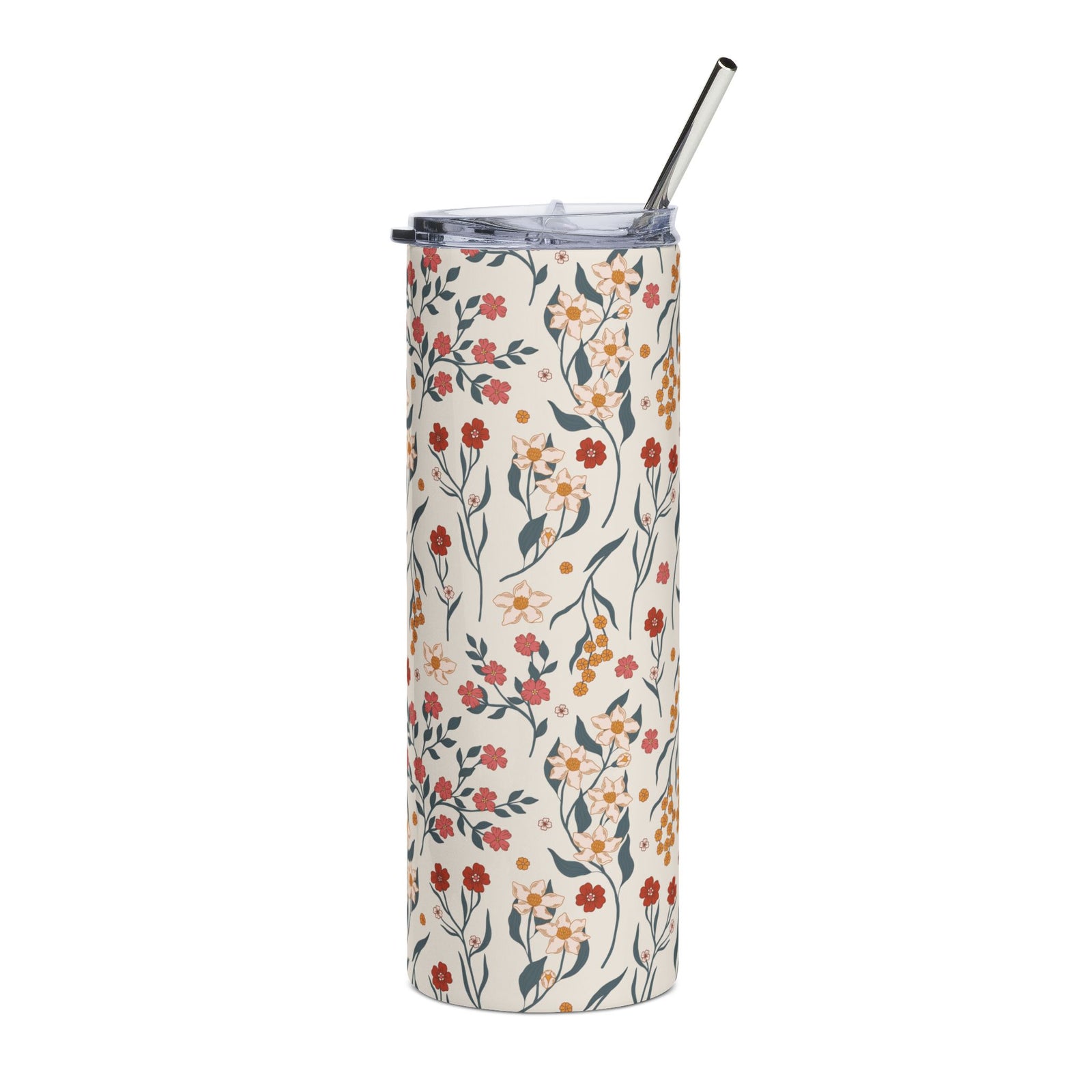 Vintage Wildflower Vine 20oz Stainless Steel Tumbler Insulated  Travel Cup