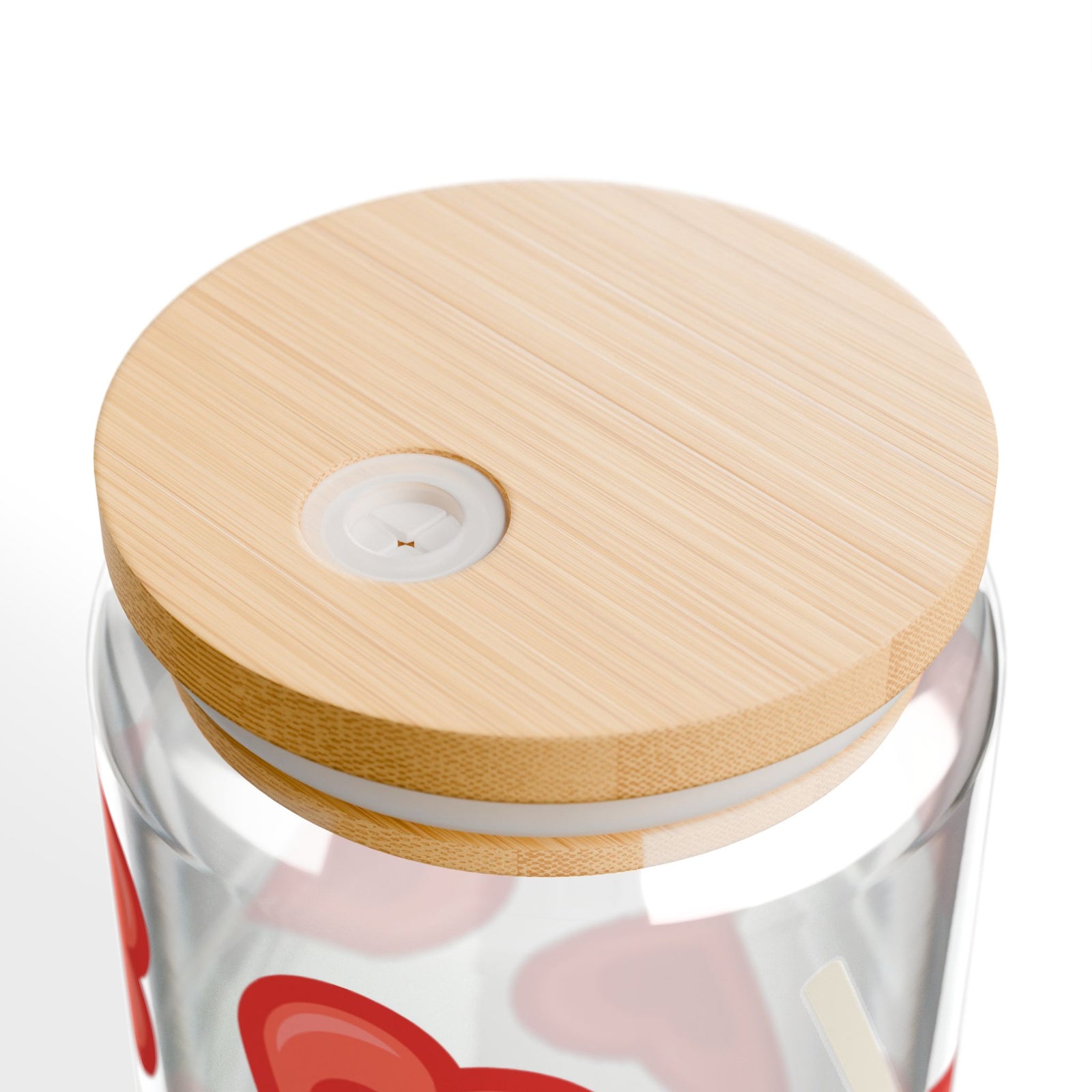 Heart Sucker for You Tumbler Sipper Glass 16oz — Reusable Drink Jar with Lid & Straw - Sydney So Sweet