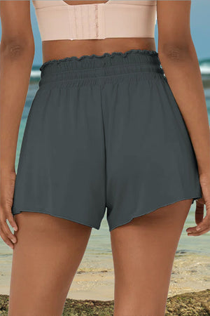 Drawstring Elastic Waist Swim Shorts - Sydney So Sweet