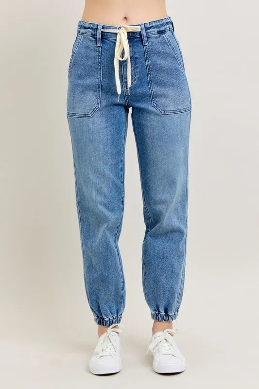 Judy Blue Full Size High Waist Denim Jogger Plus Size - Sydney So Sweet