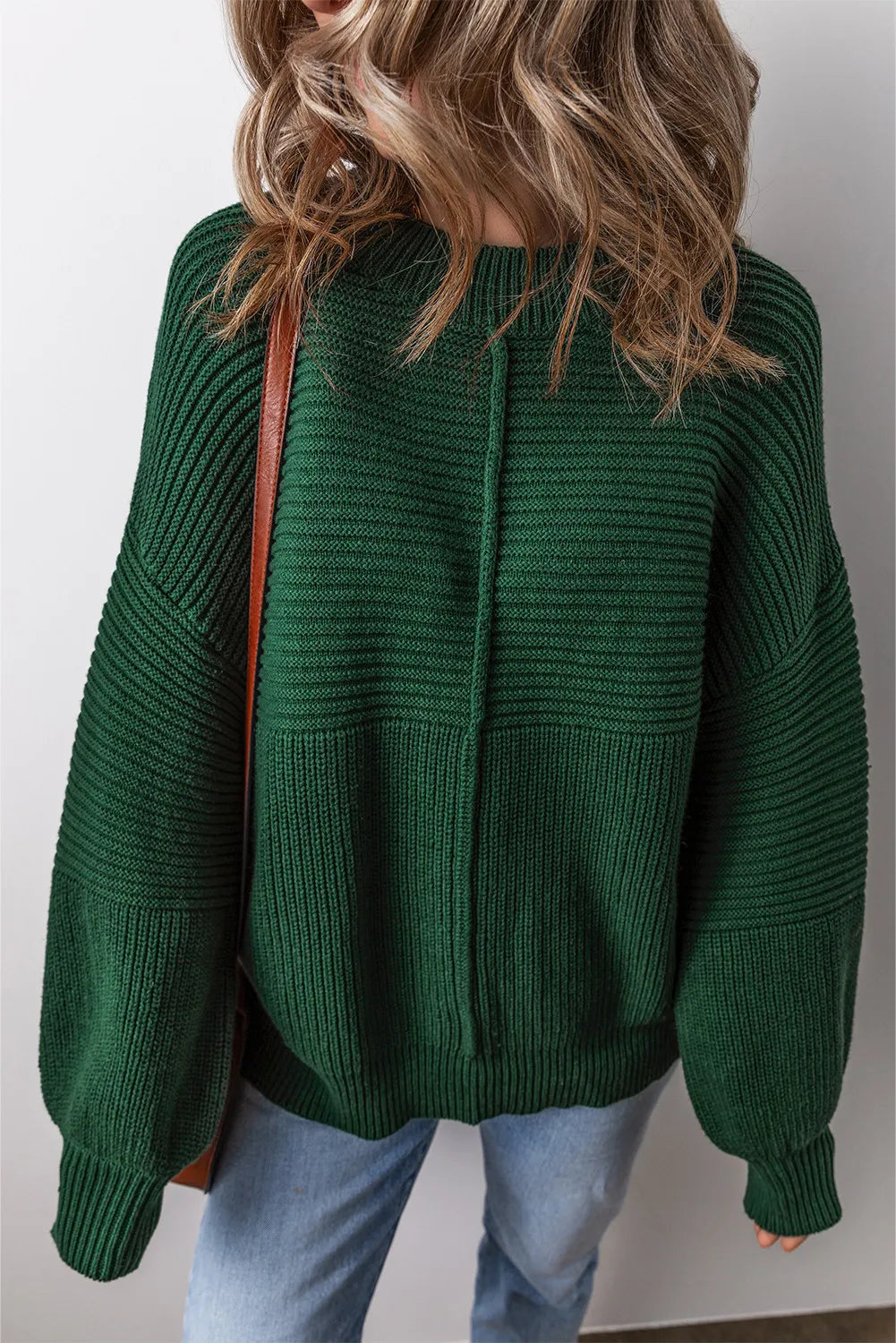 Round Neck Dropped Shoulder Sweater - Sydney So Sweet