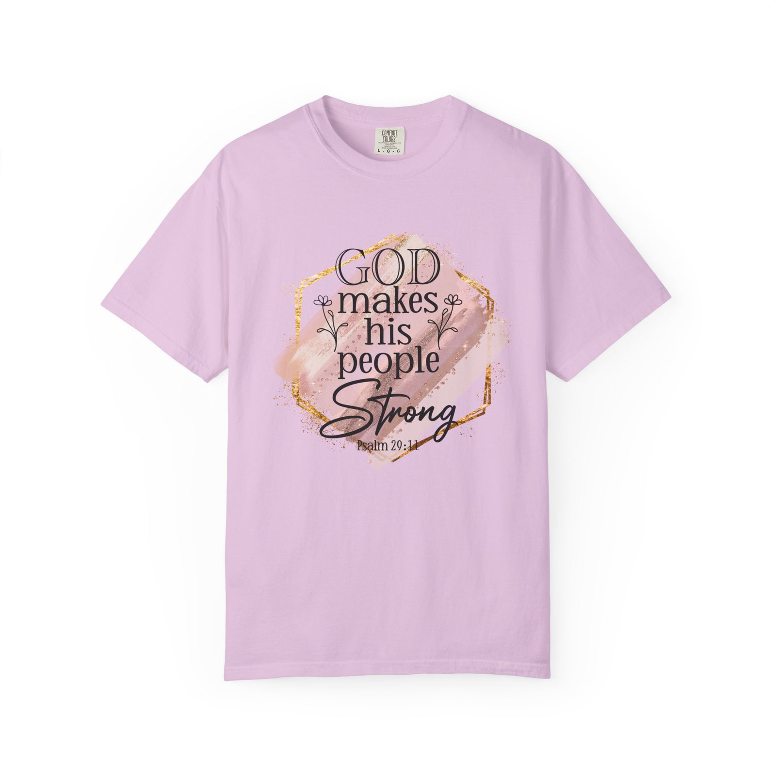 God Makes His People Strong Psalm 28:8 Christian Graphic T-Shirt Unisex Short Sleeve Tee - Sydney So Sweet