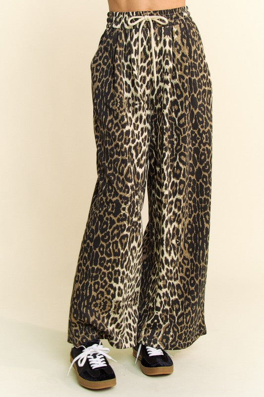 Davi & Dani Leopard Wide Leg Pants - Sydney So Sweet