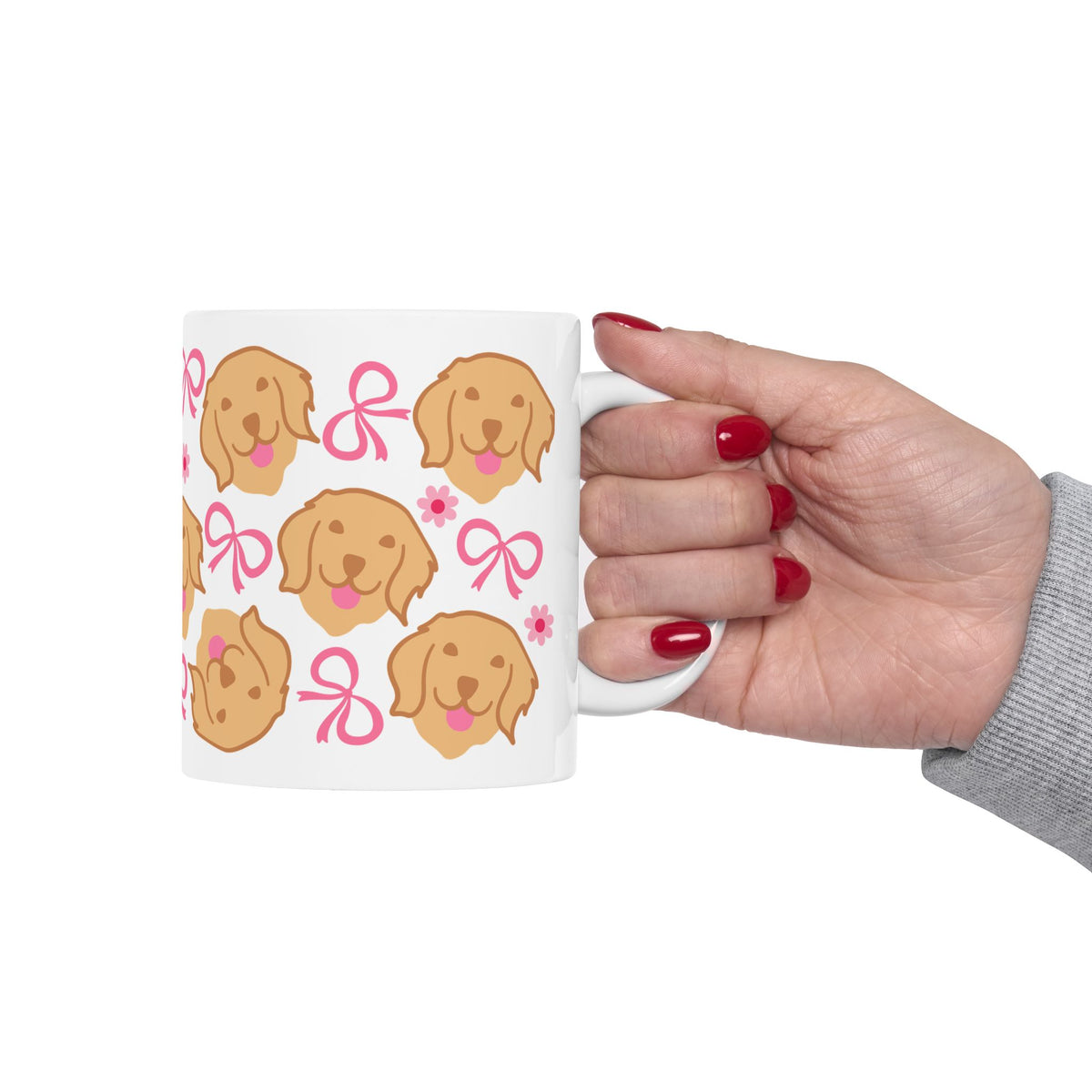 Bows & Dogs Cute Mug Coffee Cup (11oz & 15oz) - Sydney So Sweet