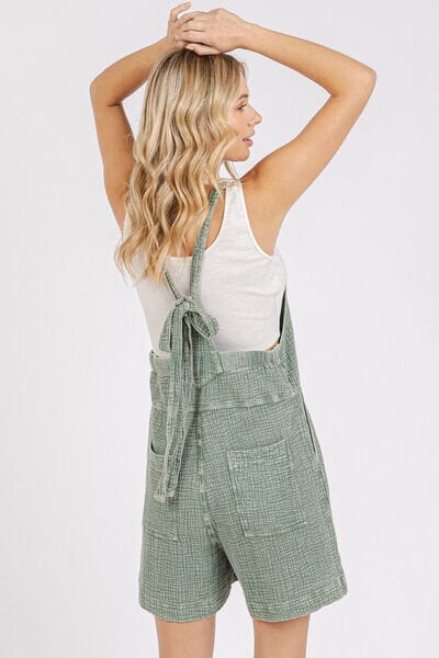 Mittoshop Textured Knotted Wide Strap Overalls - Sydney So Sweet