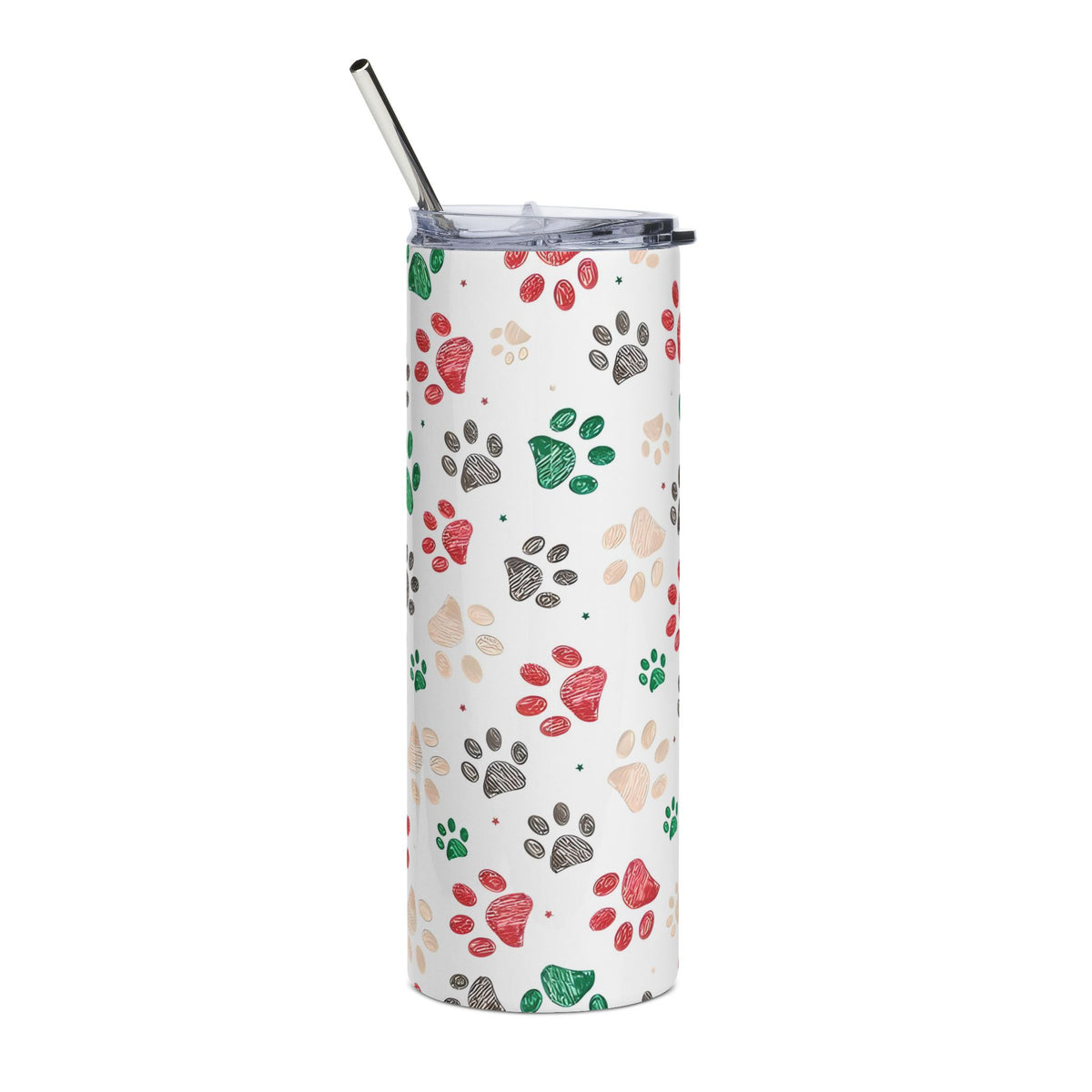 Paw Print Merry 20oz Stainless Tumbler Insulated Travel Cup - Sydney So Sweet