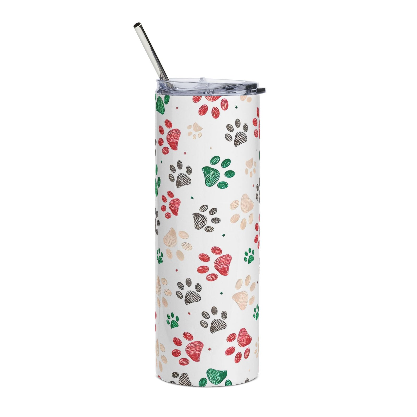 Paw Print Merry 20oz Stainless Tumbler Insulated Travel Cup - Sydney So Sweet