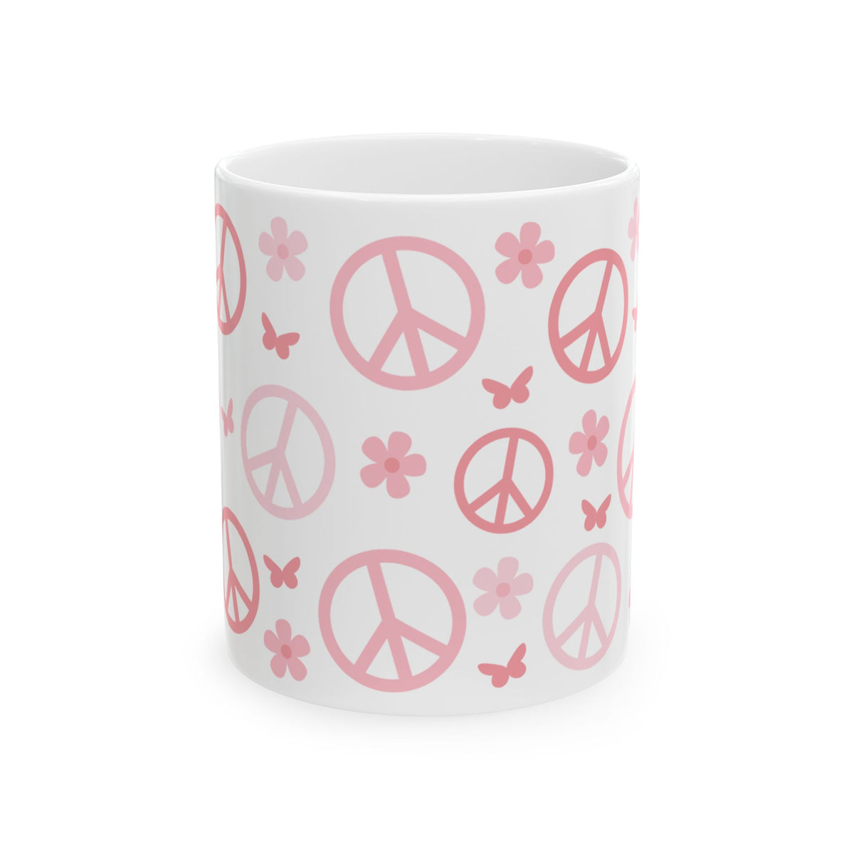 Boho Peace Cute Ceramic Mug Coffee Cup (11oz & 15oz)