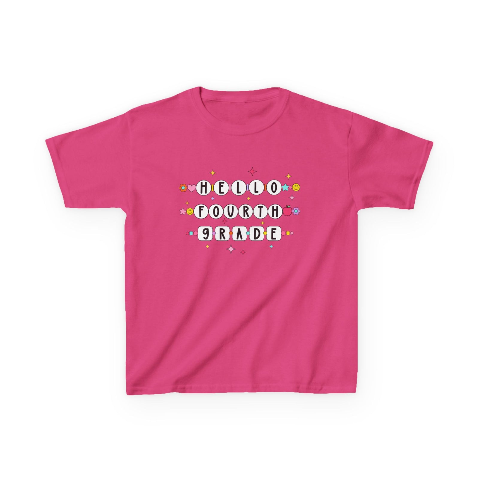Friendship Bracelets Hello Fourth Grade Kids Tee Cute 4th Grade Back to School T-Shirt