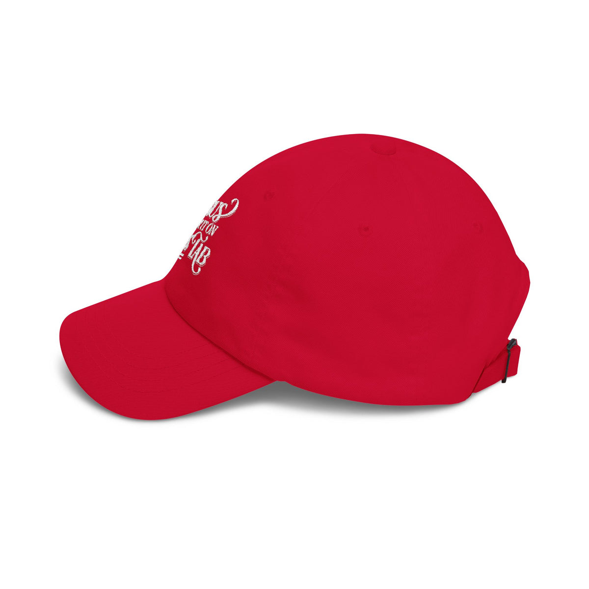 Jesus Put It On His Tab White Embroidered Christian Dad Cap Baseball Hat
