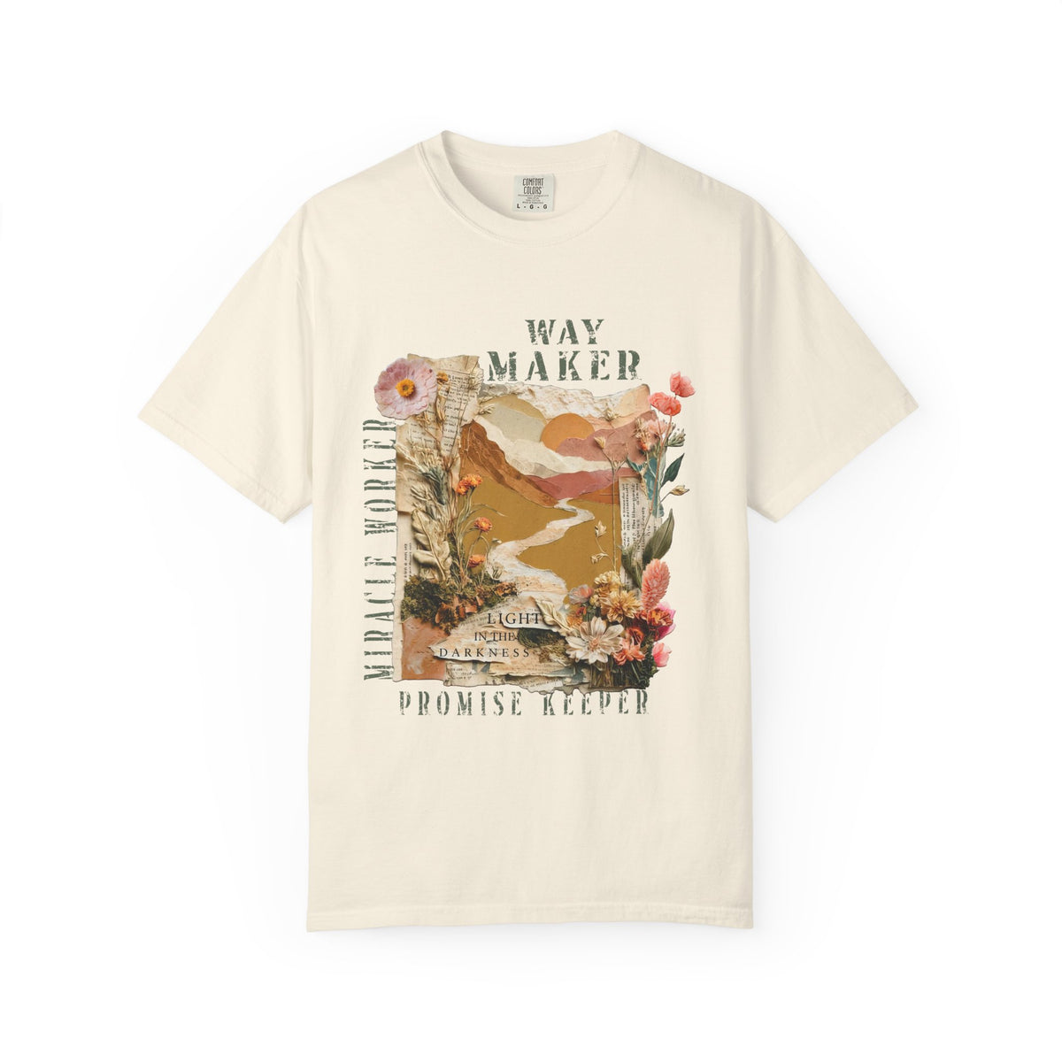 Way Maker Promise Keeper Floral Graphic T-Shirt Christian Inspirational Tee