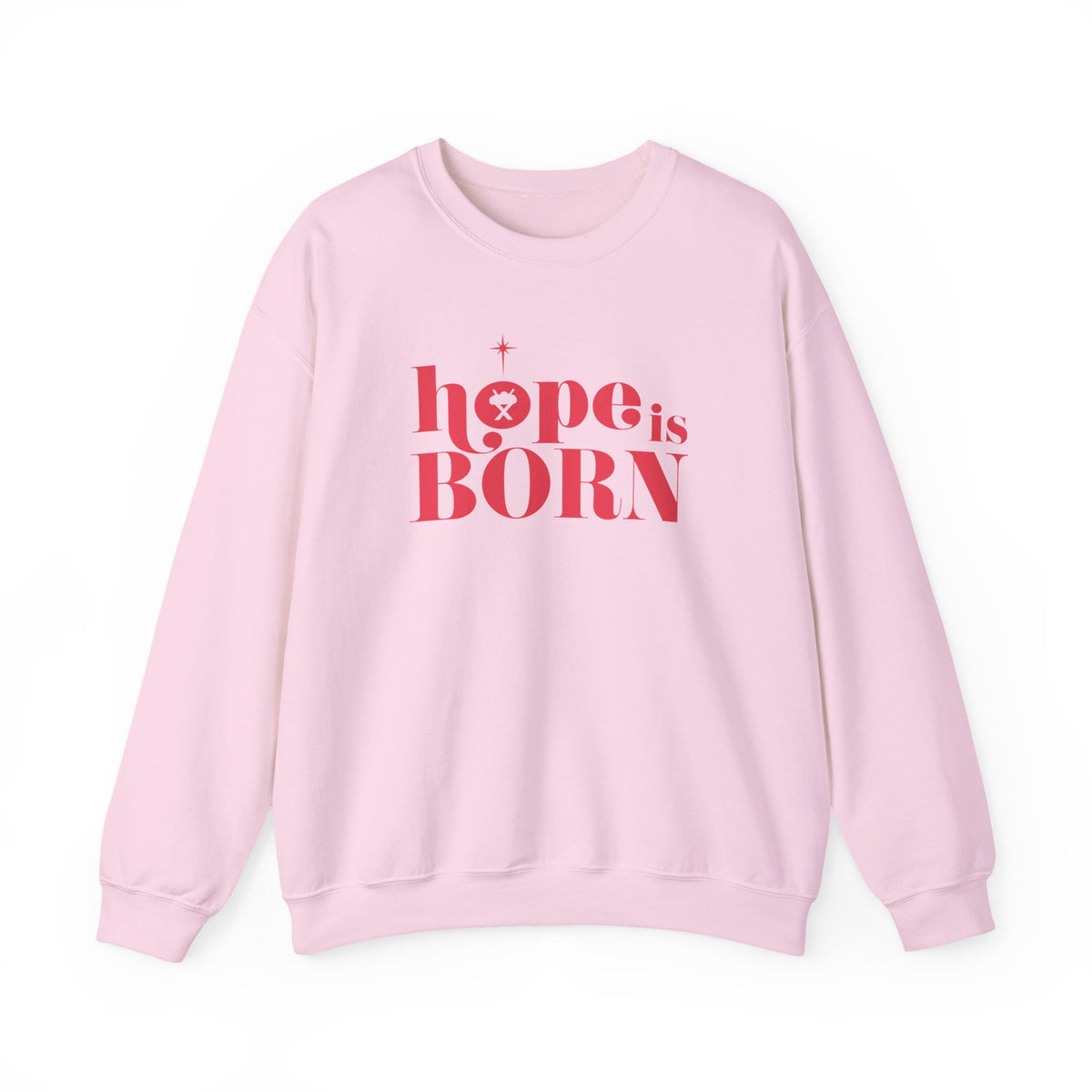 Hope is Born Nativity Christmas Season Crewneck Unisex Sweatshirt